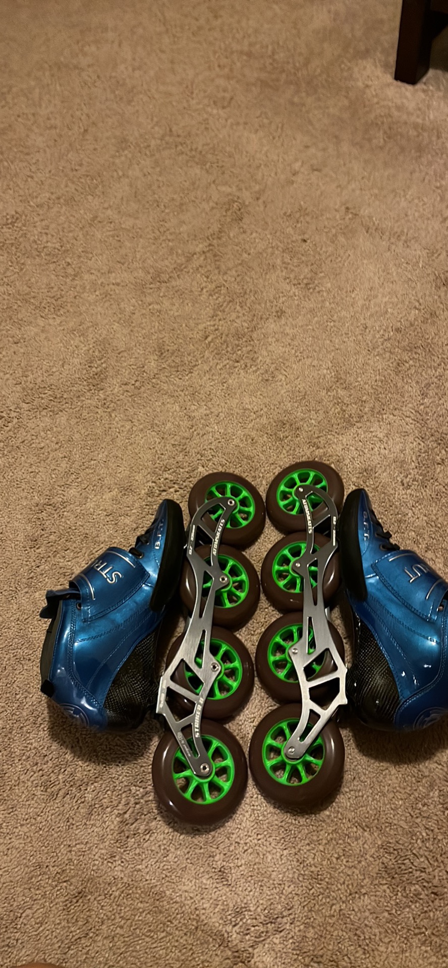 2023 Luigino Strut Striker Blue Speed Skates SidelineSwap