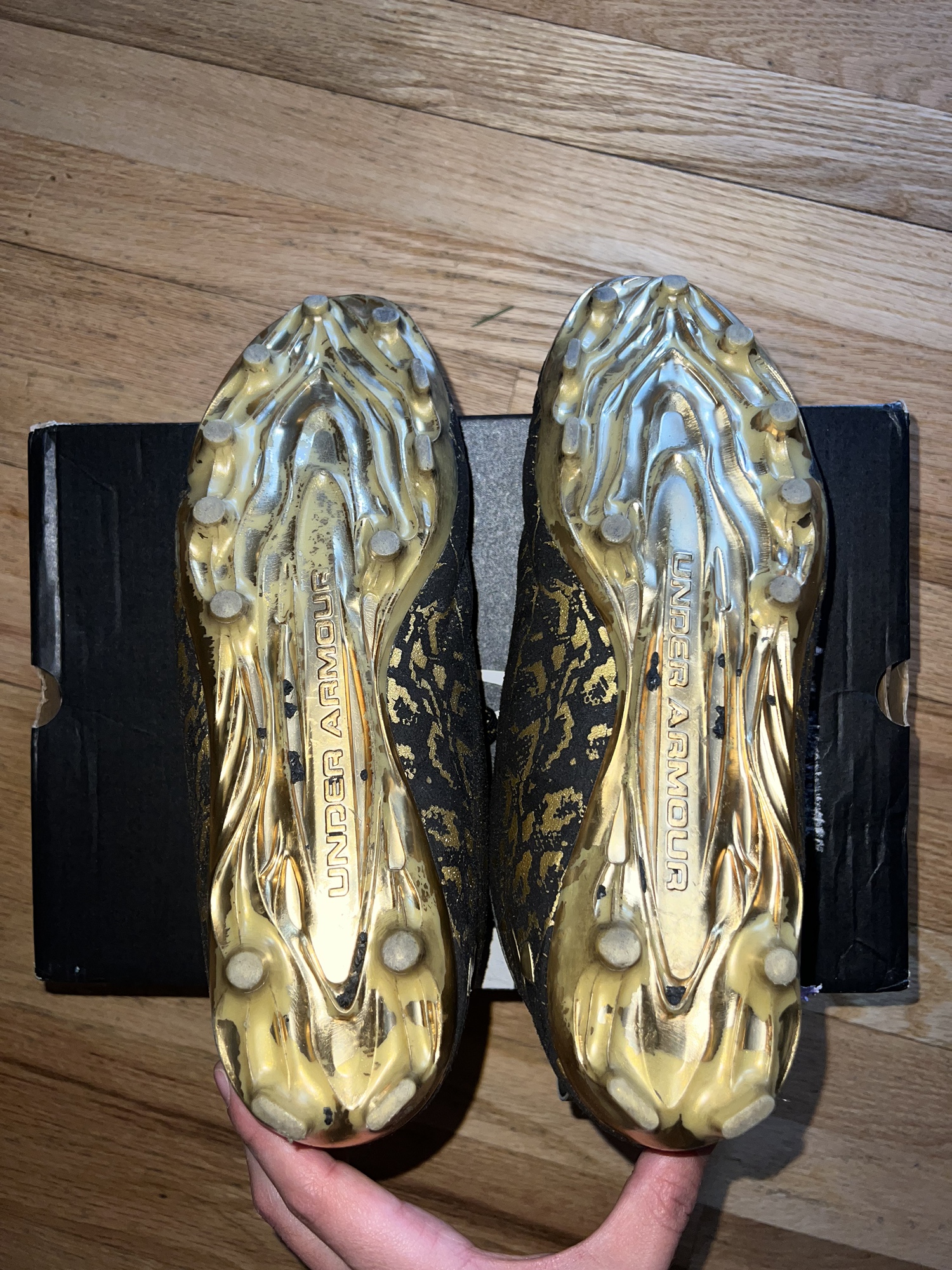 under armour blue suede cleats