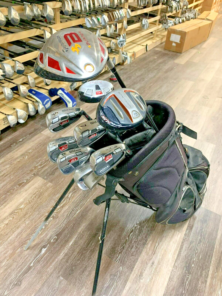 Complete Set of Golf Clubs TaylorMade, Wilson + Stand Bag SidelineSwap