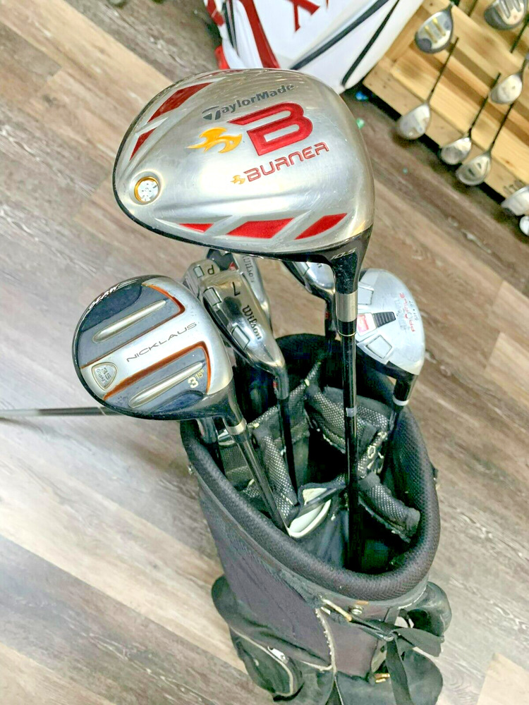 Complete Set of Golf Clubs TaylorMade, Wilson + Stand Bag SidelineSwap