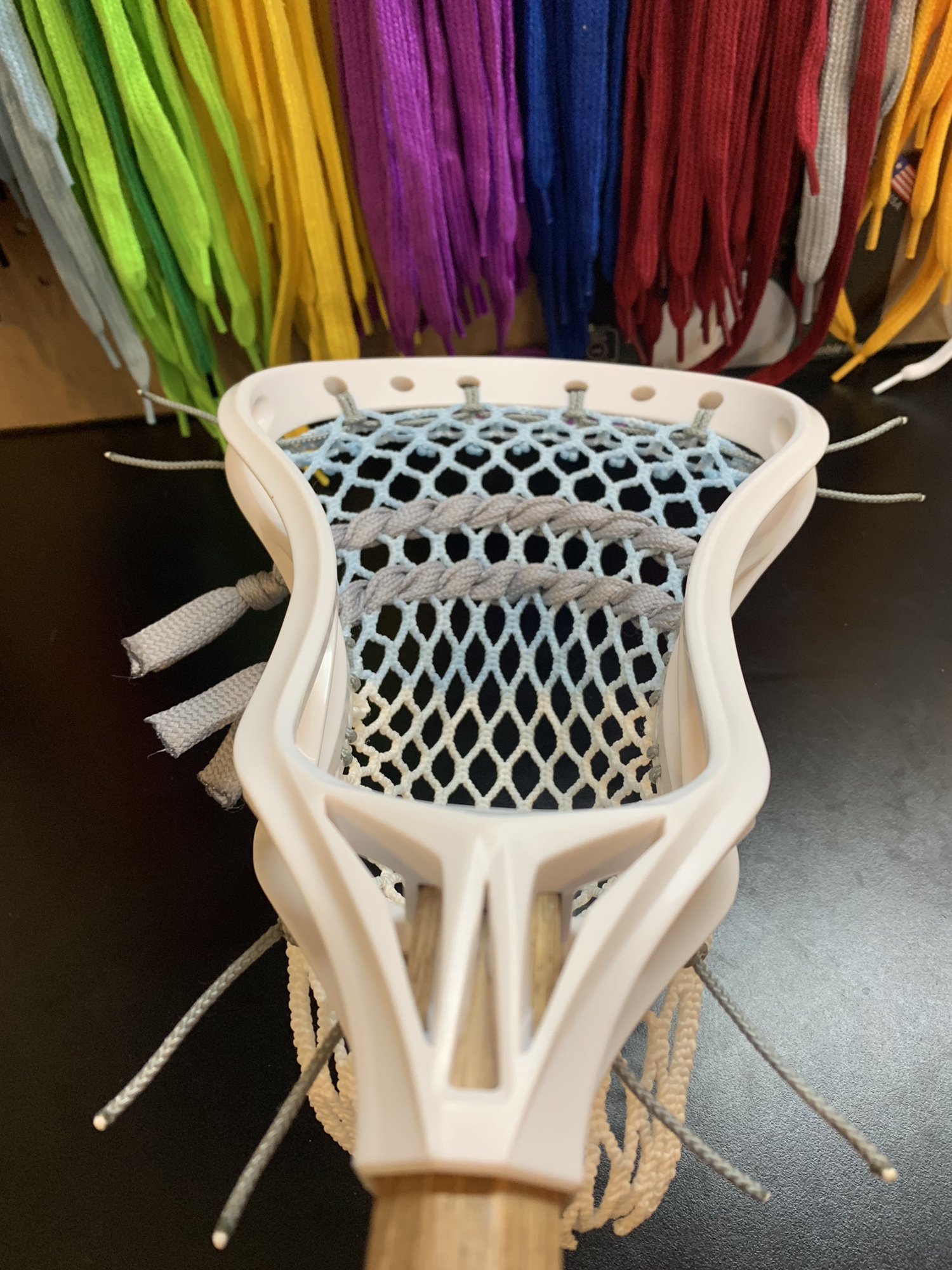 NEW Custom Strung Generic Lacrosse Head W/ Semisoft Waxed Fade Mesh