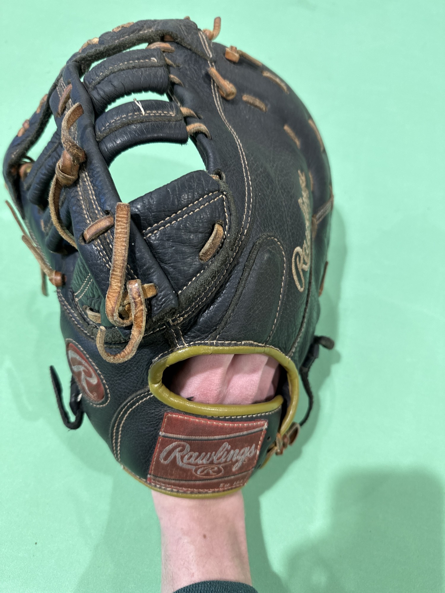 Used Rawlings Renegade Left Hand Throw First Base Baseball Glove