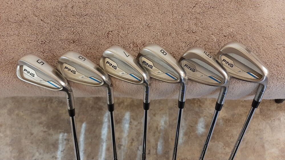 Ping I E1 Pured Iron Set 5PW KBS Tour V 120 Extra Stiff RH ( Blue Dot