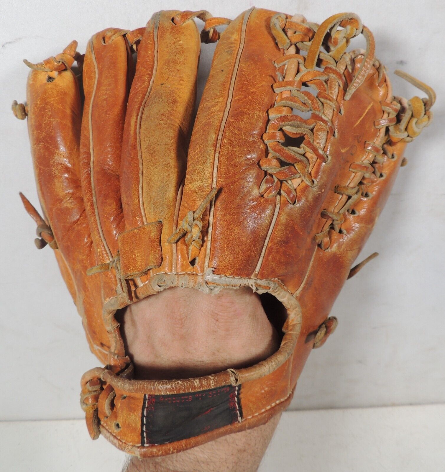 Pro Sports 3000 Vintage Baseball Brown Leather Glove Professional Model