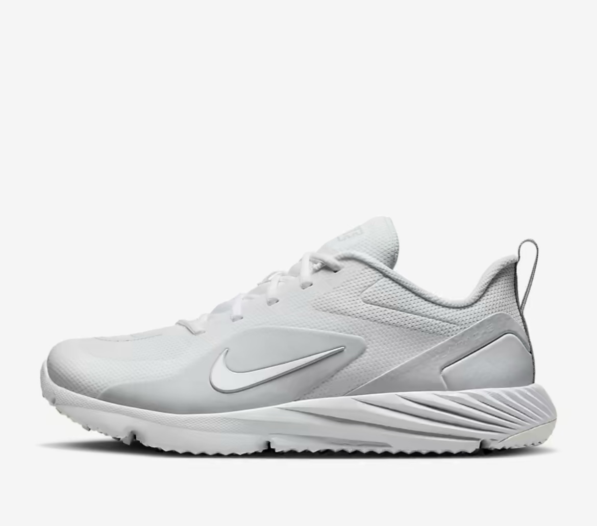New Nike Lacrosse Lax White Unisex Turf Cleats Low Cut Alpha Huarache 8