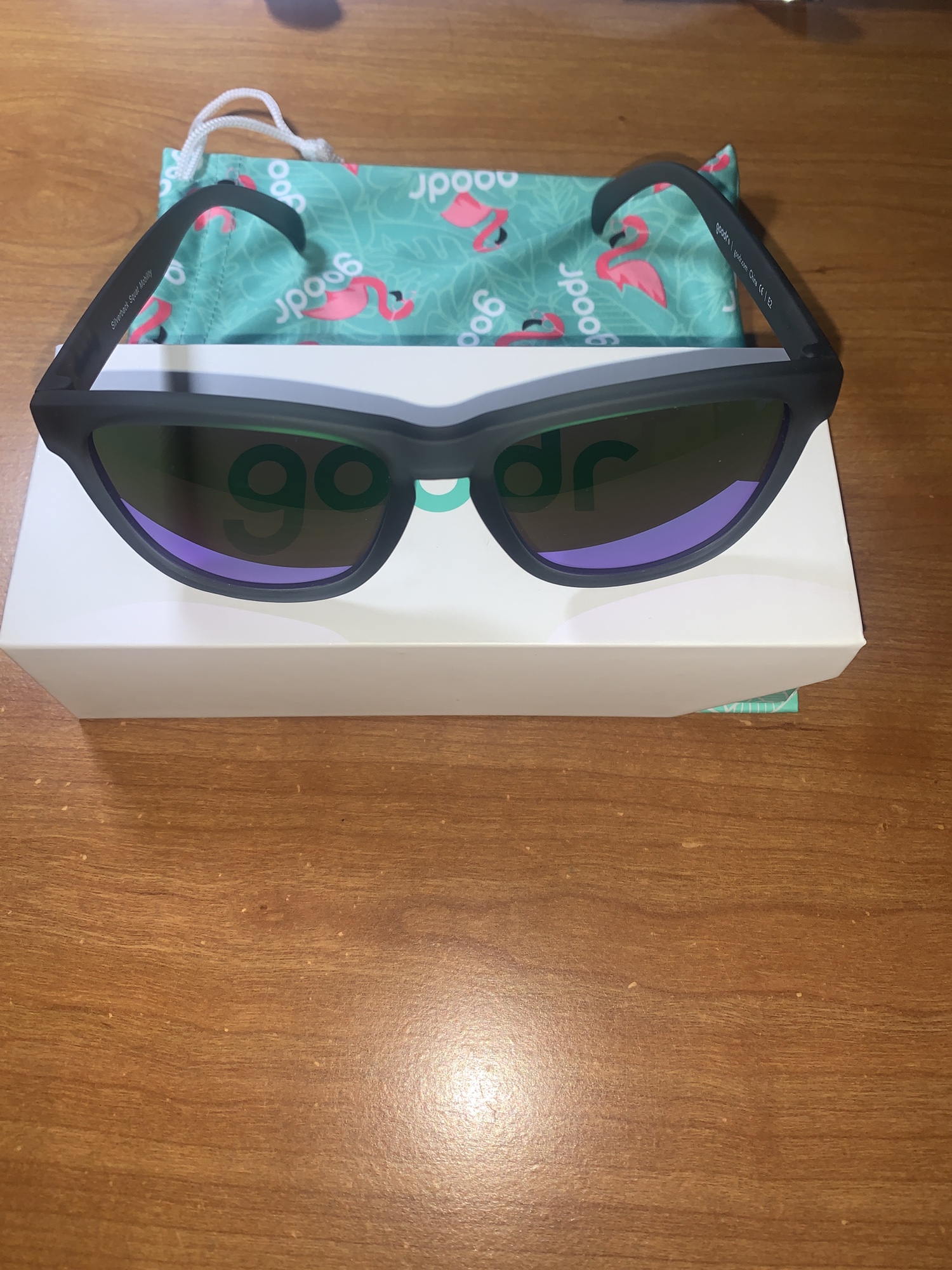 Goodr Sunglasses Gray/Green SidelineSwap