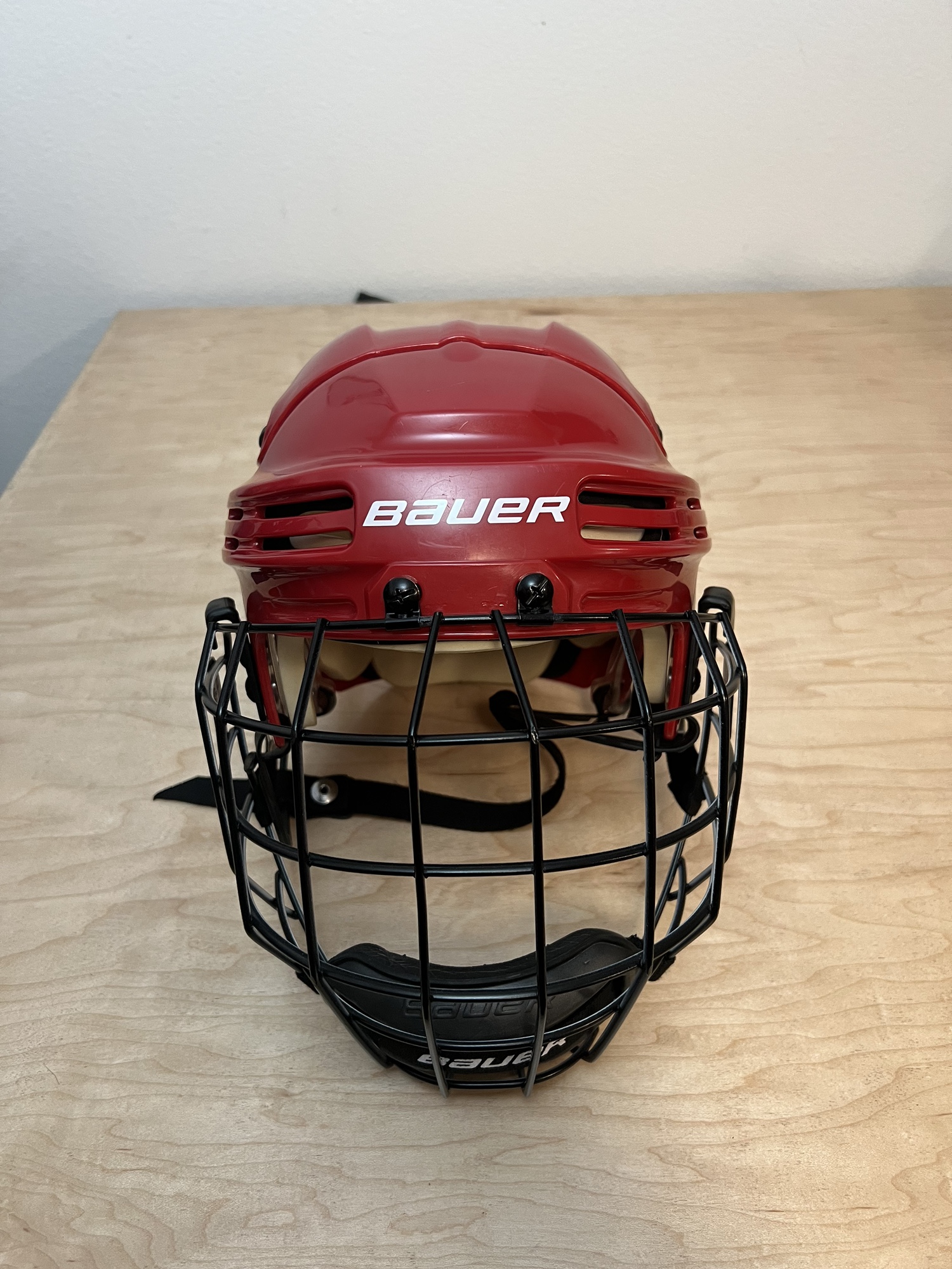 Red Medium Bauer 4500 Helmet w/ Profile II Cage I2 Oreo Combo