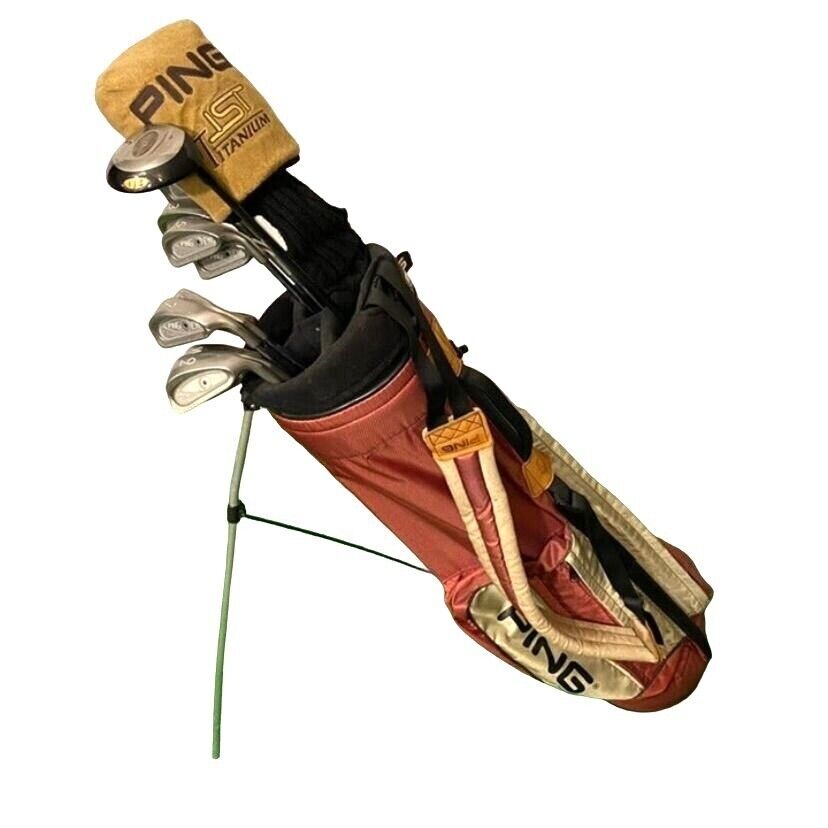 Ping Eye 2 Black Dot Golf Club Complete Set With Ping Hoofer Stand Bag