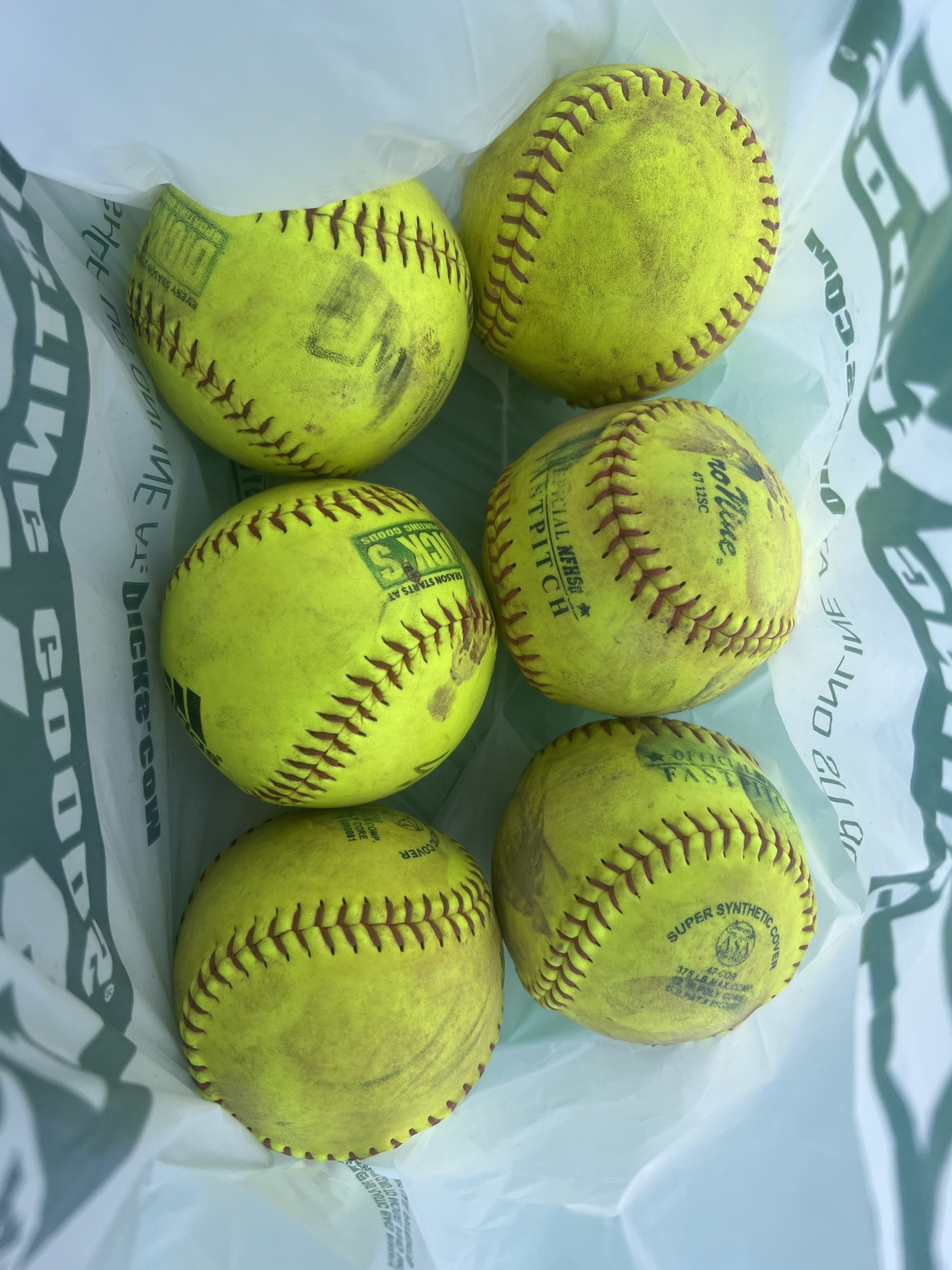 Used Softball 6 Pack SidelineSwap
