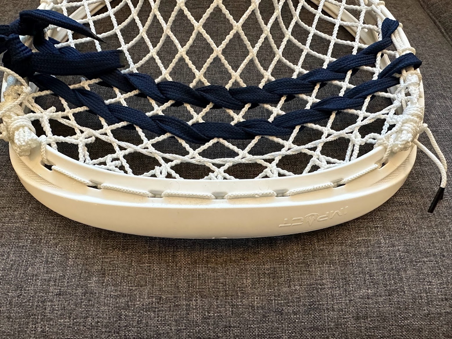 Brand New Custom Strung ECD Impact Goalie Head with ECD Impact Mesh