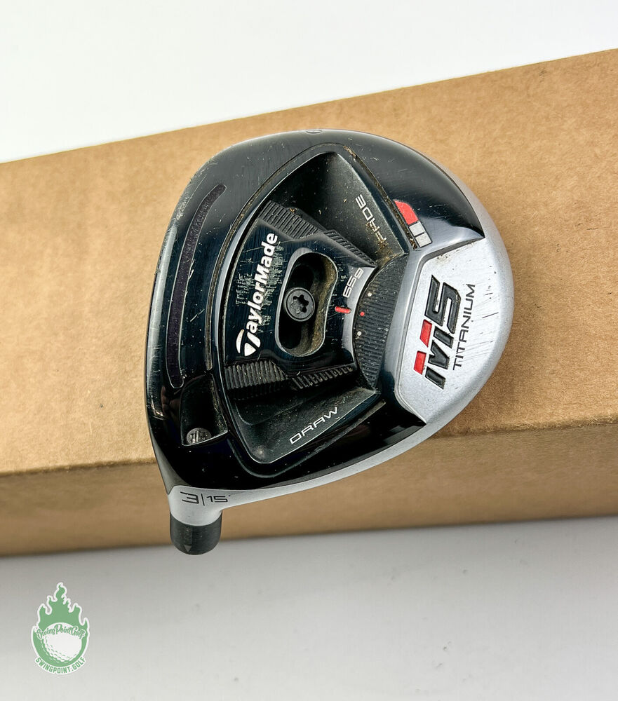 Used Left Handed 2019 TaylorMade M5 Fairway 3 Wood 15* HEAD ONLY Golf