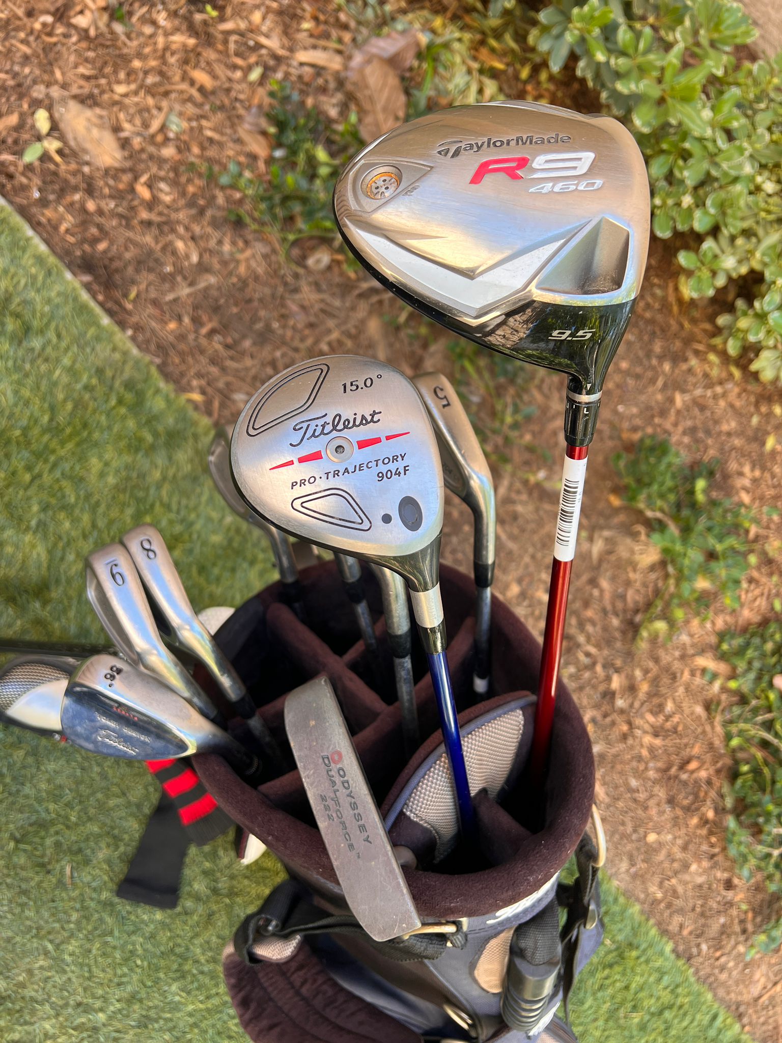 Titleist Complete Golf Set, Stiff, 704 CB Irons, Woods, Putter, Stand