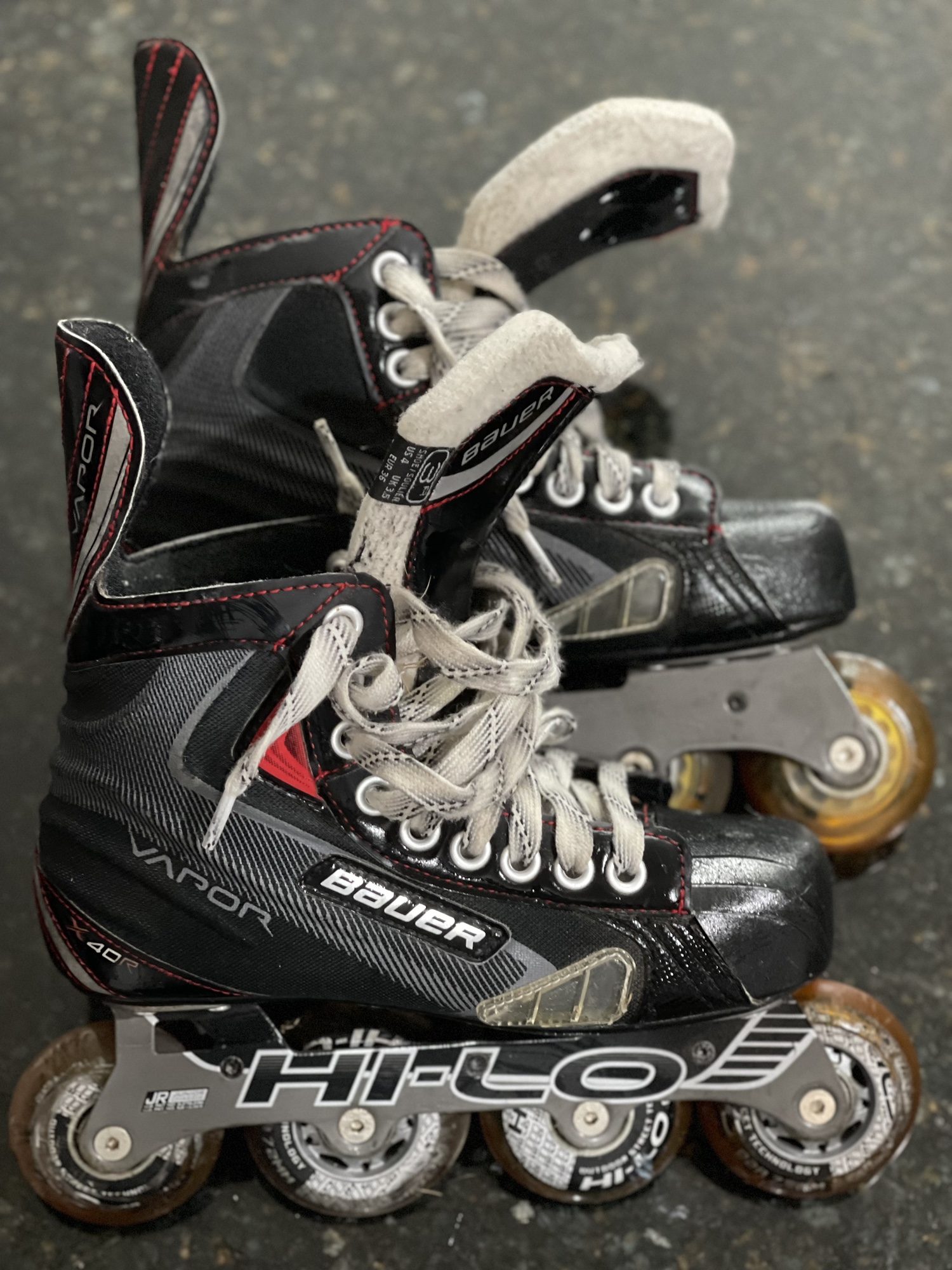 Used Bauer Regular Width Size 3 Vapor X40R Inline Skates SidelineSwap