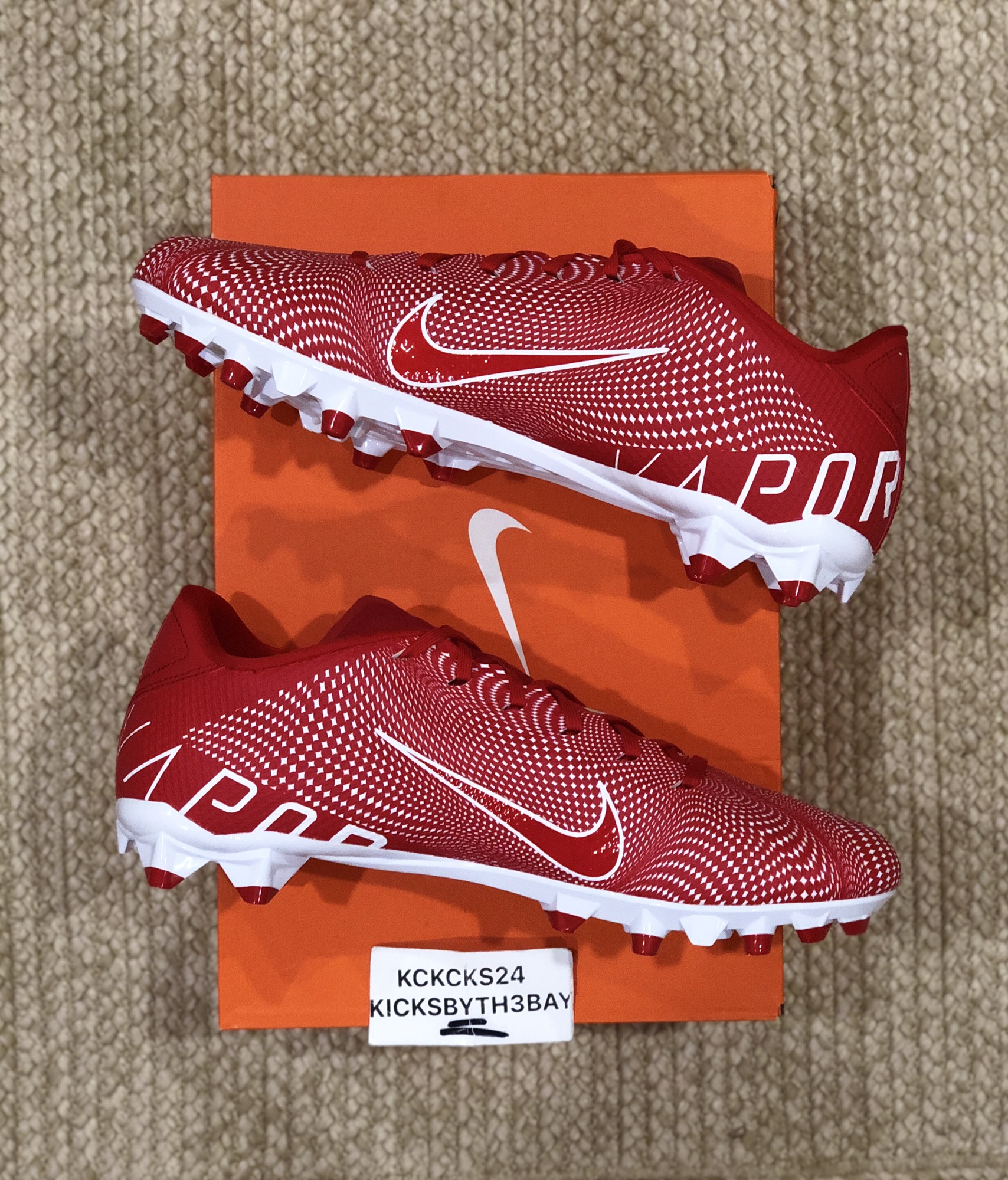 Nike Vapor Edge Team Football Cleats Red CZ2606600 Mens size 13