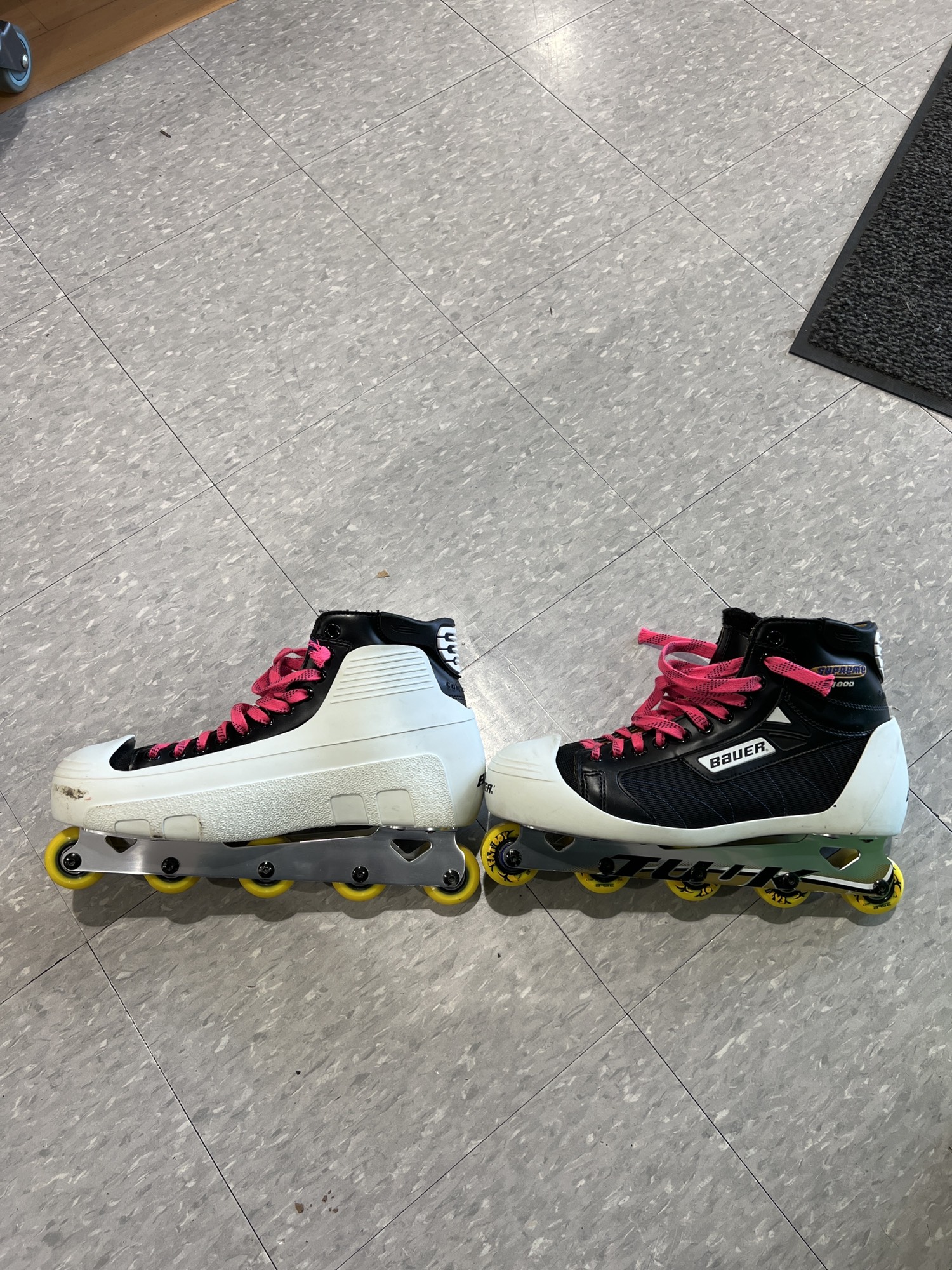 Used Senior Bauer Inline Goalie Skates 10.5 SidelineSwap