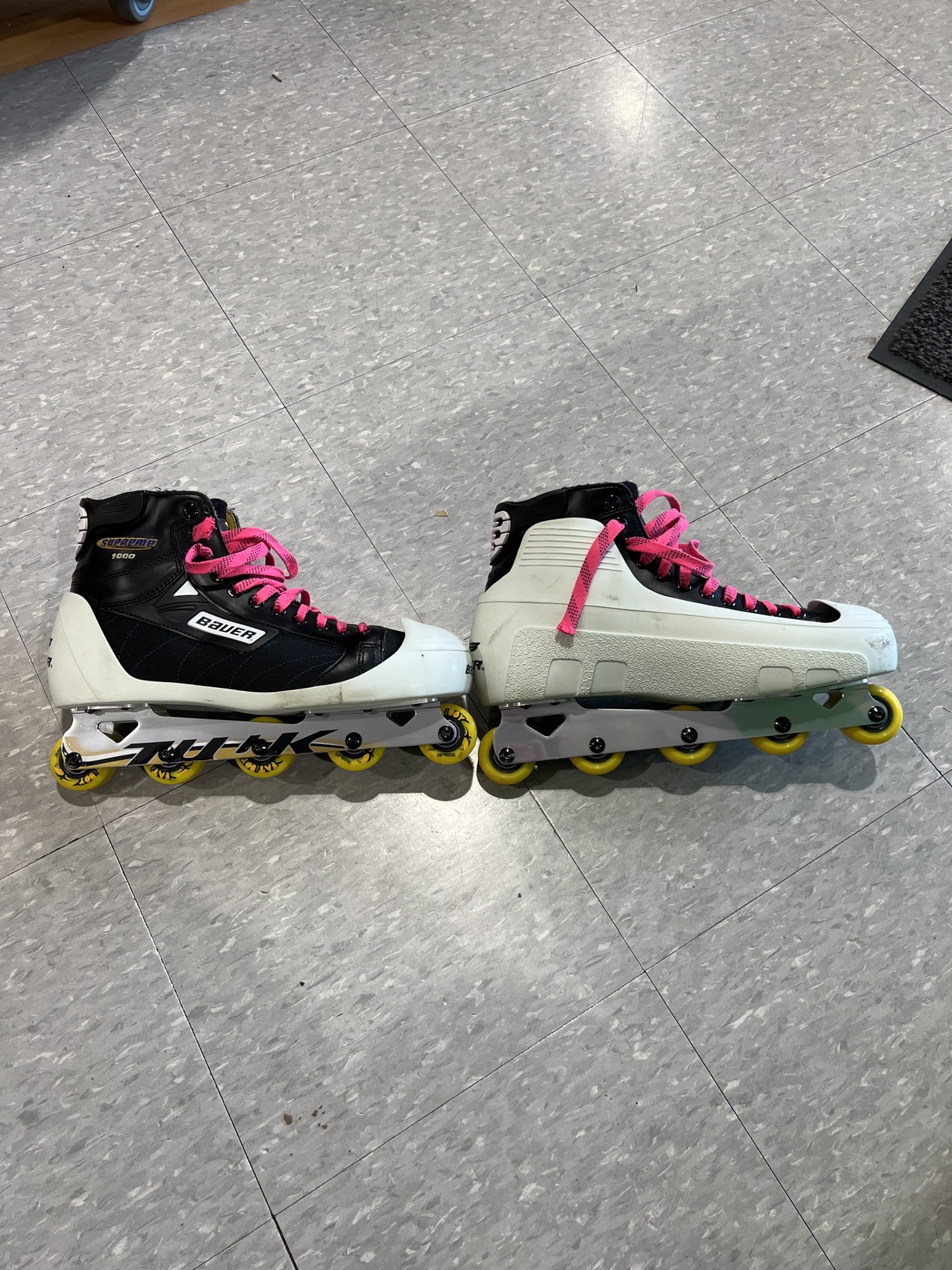 Used Senior Bauer Inline Goalie Skates 10.5 SidelineSwap