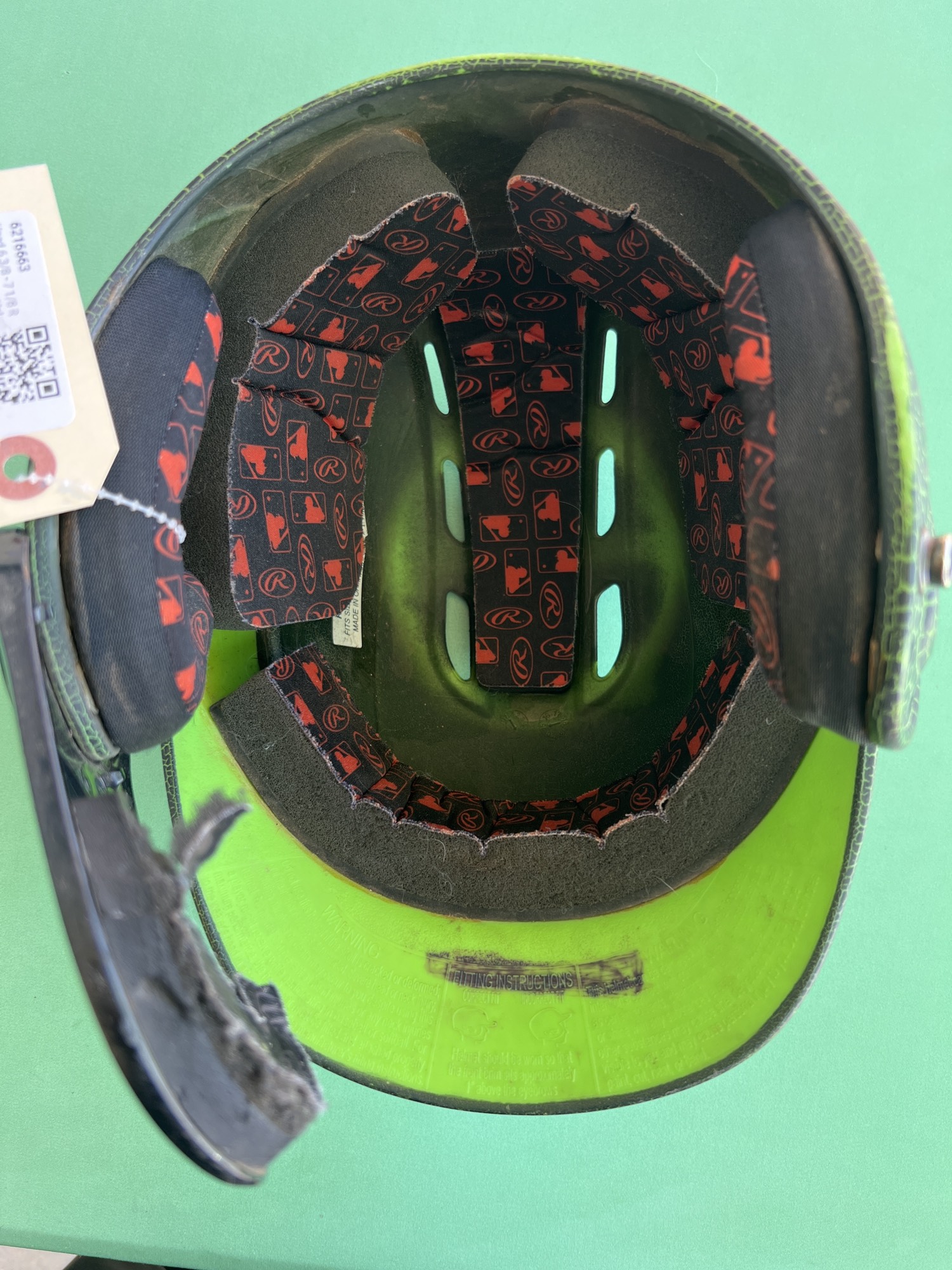 Used 6 3/8 7 1/8 Rawlings Batting Helmet SidelineSwap