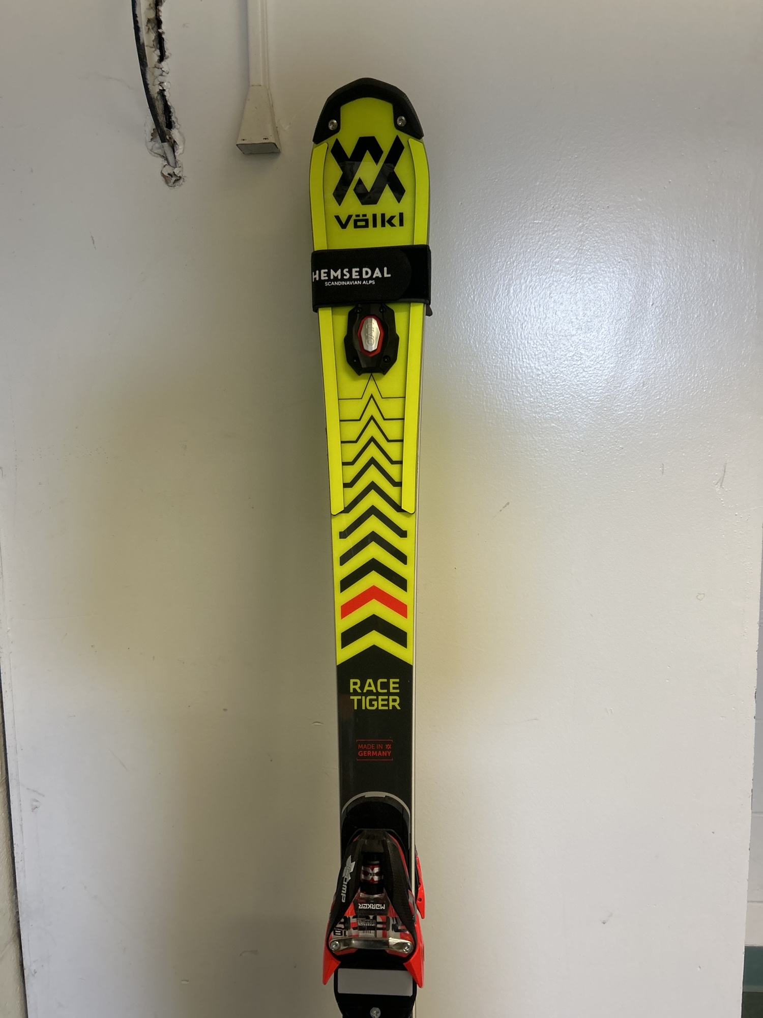 New 2022 Racing Racetiger SL Skis + Marker Binding SidelineSwap