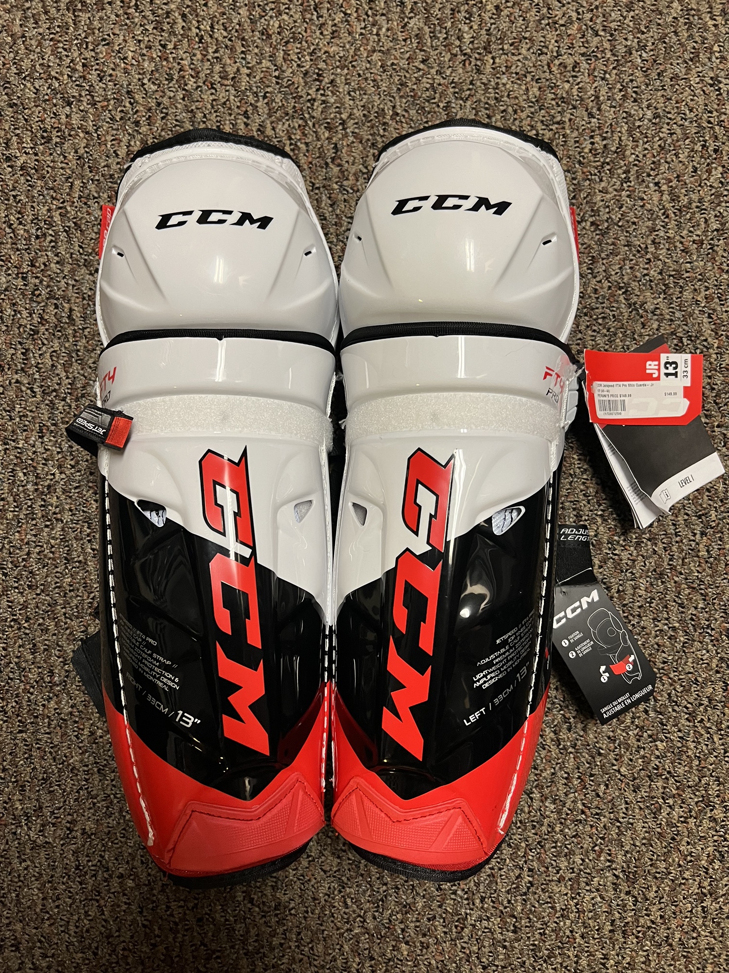 New CCM Jetspeed FT4 pro Shin Pads SidelineSwap