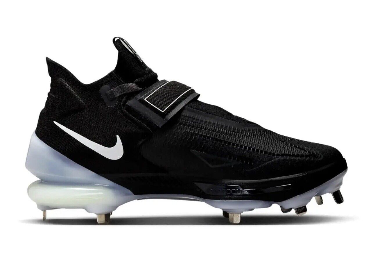 Size 12 Mens Force Zoom Trout 8 Elite Black Grey Baseball Cleats