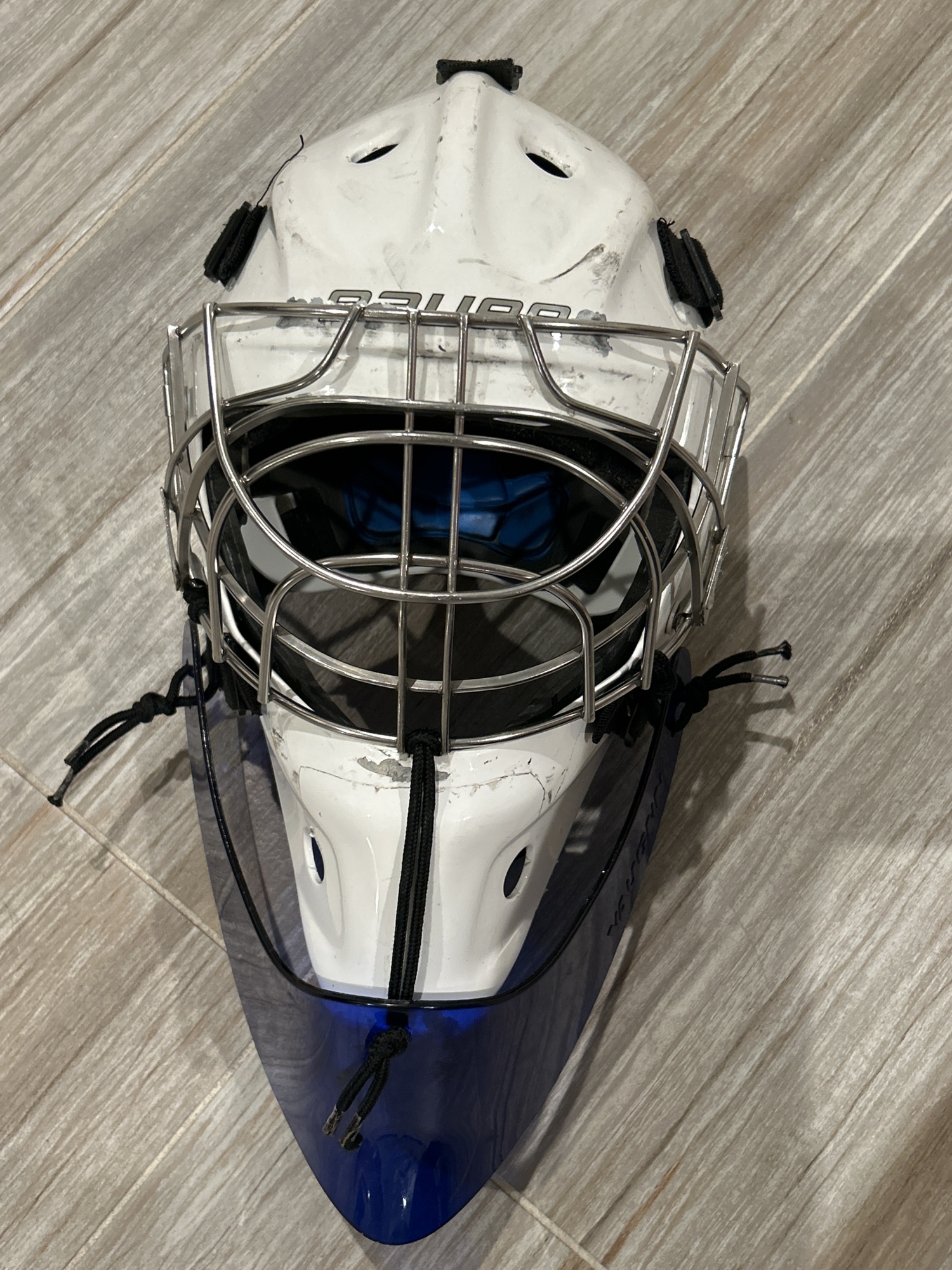 Used Bauer NME 8 Goalie Mask with Certified Cat Eye Cage SidelineSwap