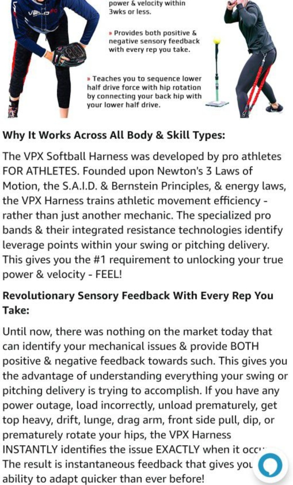 New VPX Softball Training Harness SidelineSwap