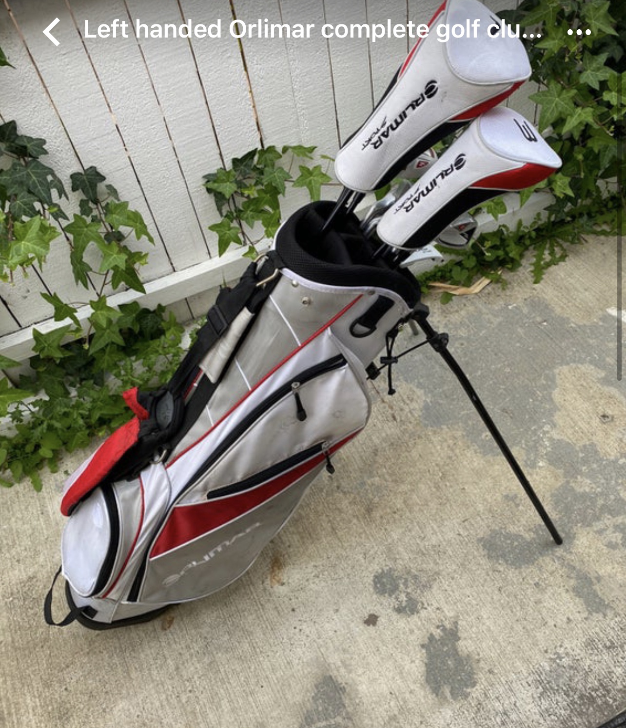 Left handed Orlimar complete golf club set with 1" Custom Extensions On