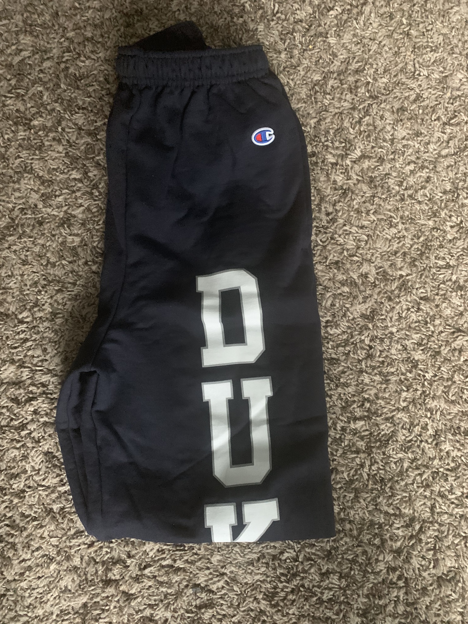 Champion men’s navy blue duke sweatpants small SidelineSwap