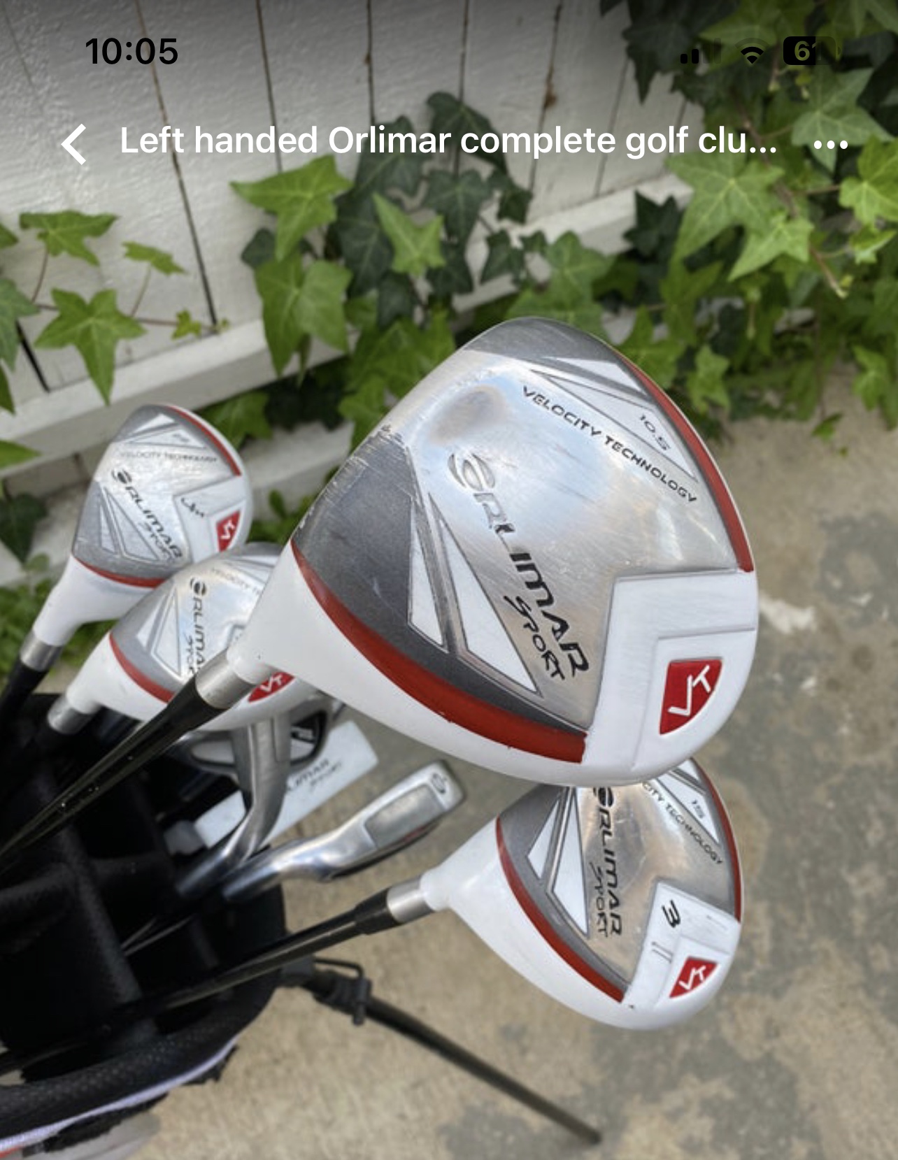 Left handed Orlimar complete golf club set with 1" Custom Extensions On All Clubs SidelineSwap