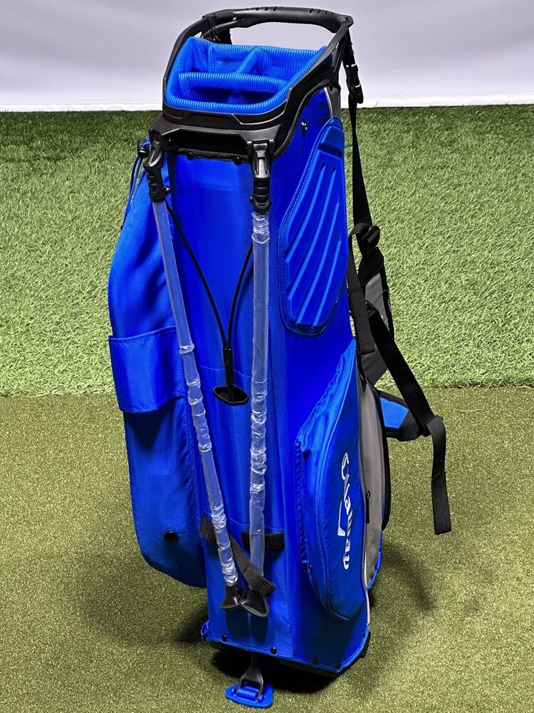 Callaway Fairway C Double Strap 4Way Stand Carry Golf Bag Blue w/ Logo