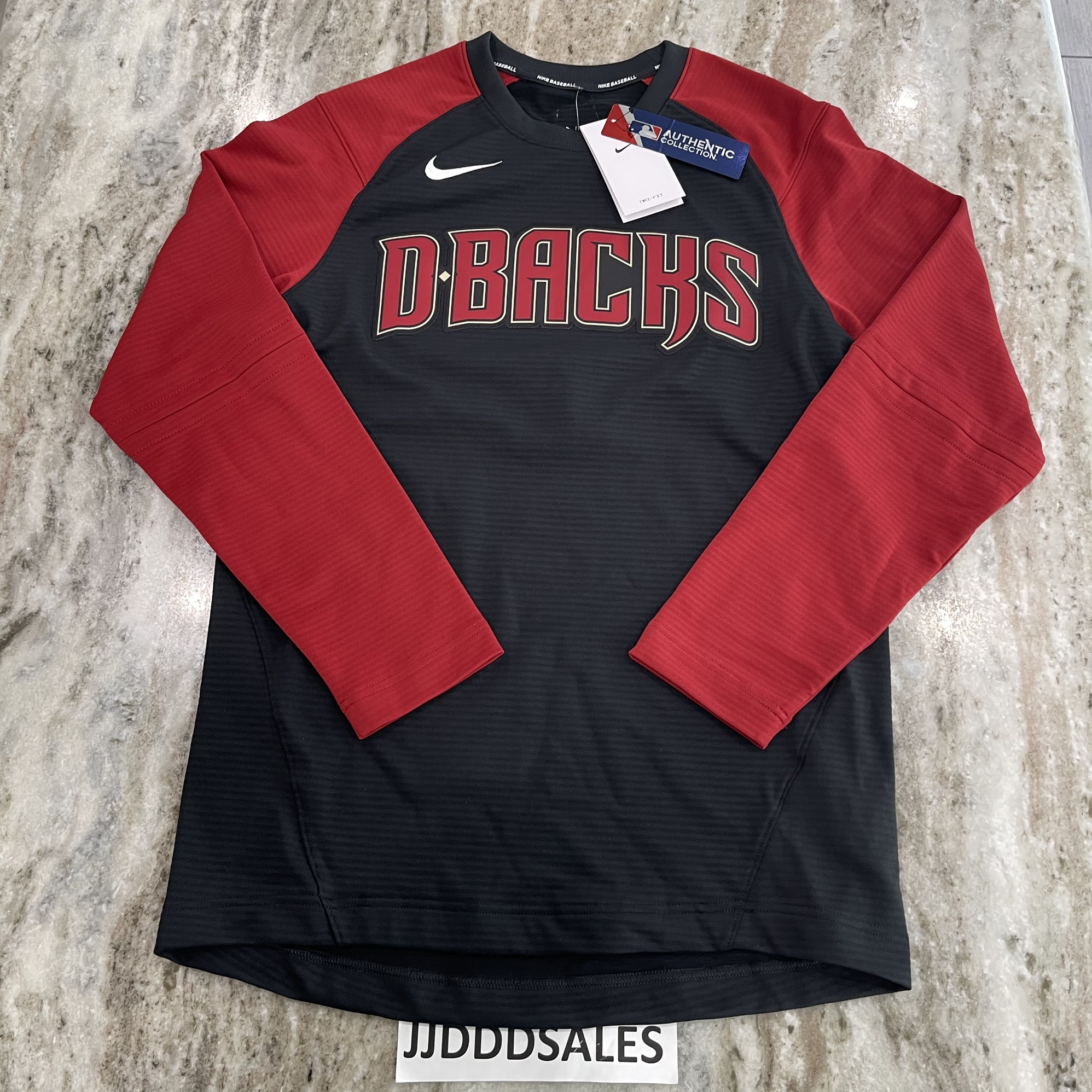 Men's Nike Gray/Black Arizona Diamondbacks Game Authentic Collection  Performance Raglan Long Sleeve T-Shirt