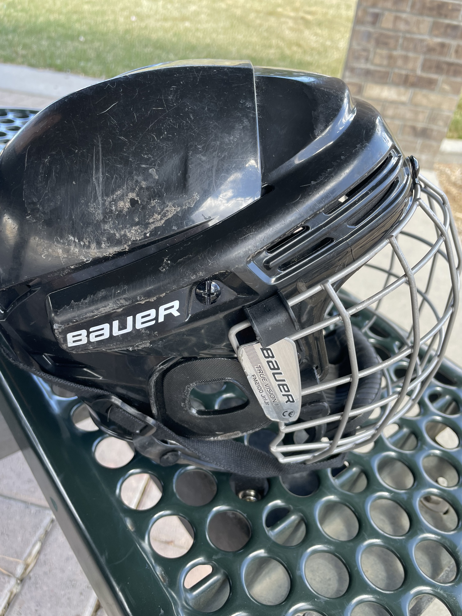 Jr small unstamped (stickers removed) Bauer hockey helmet SidelineSwap