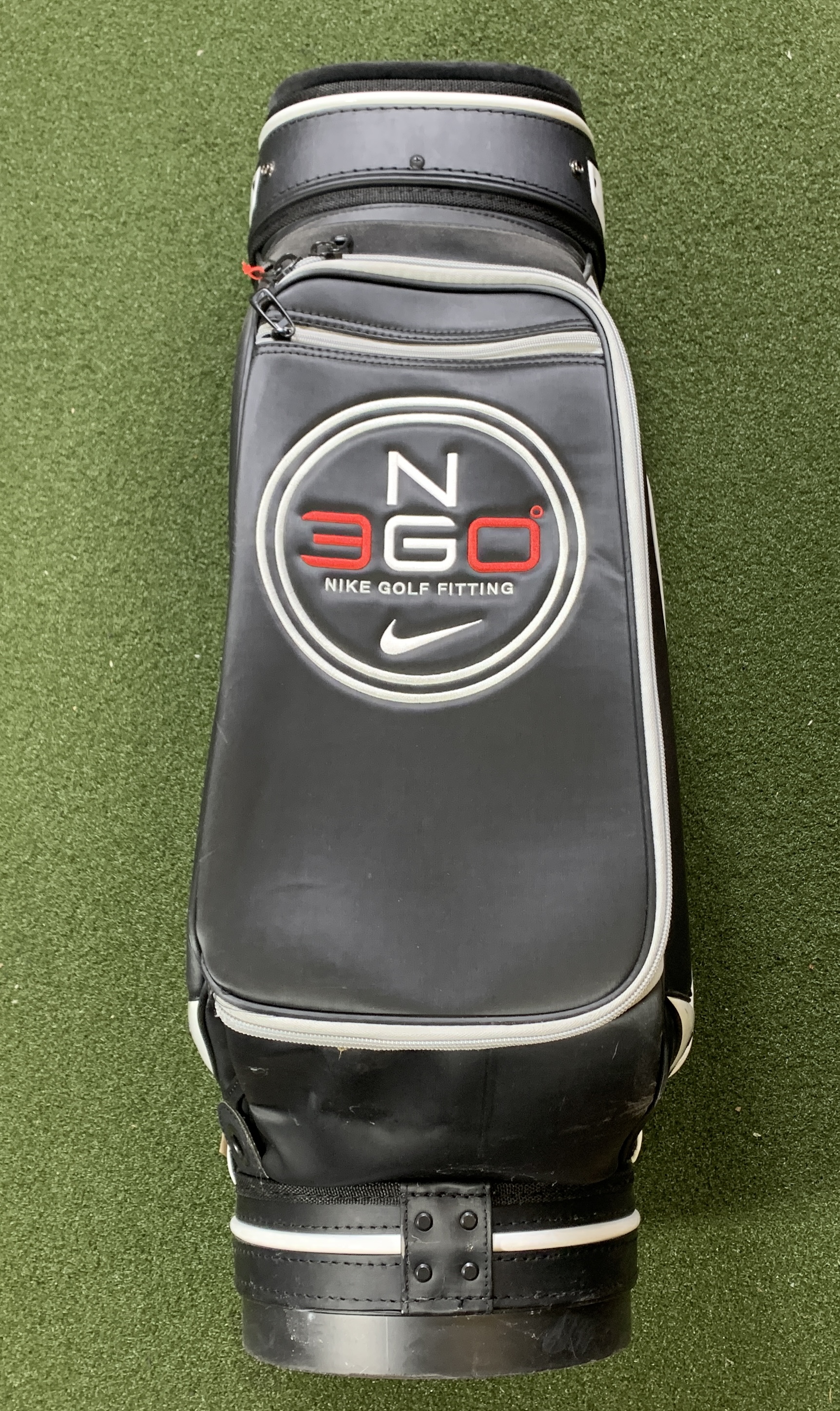 Nike N360 Staff Bag Black Red White 6Way Divide Single Strap Golf Bag