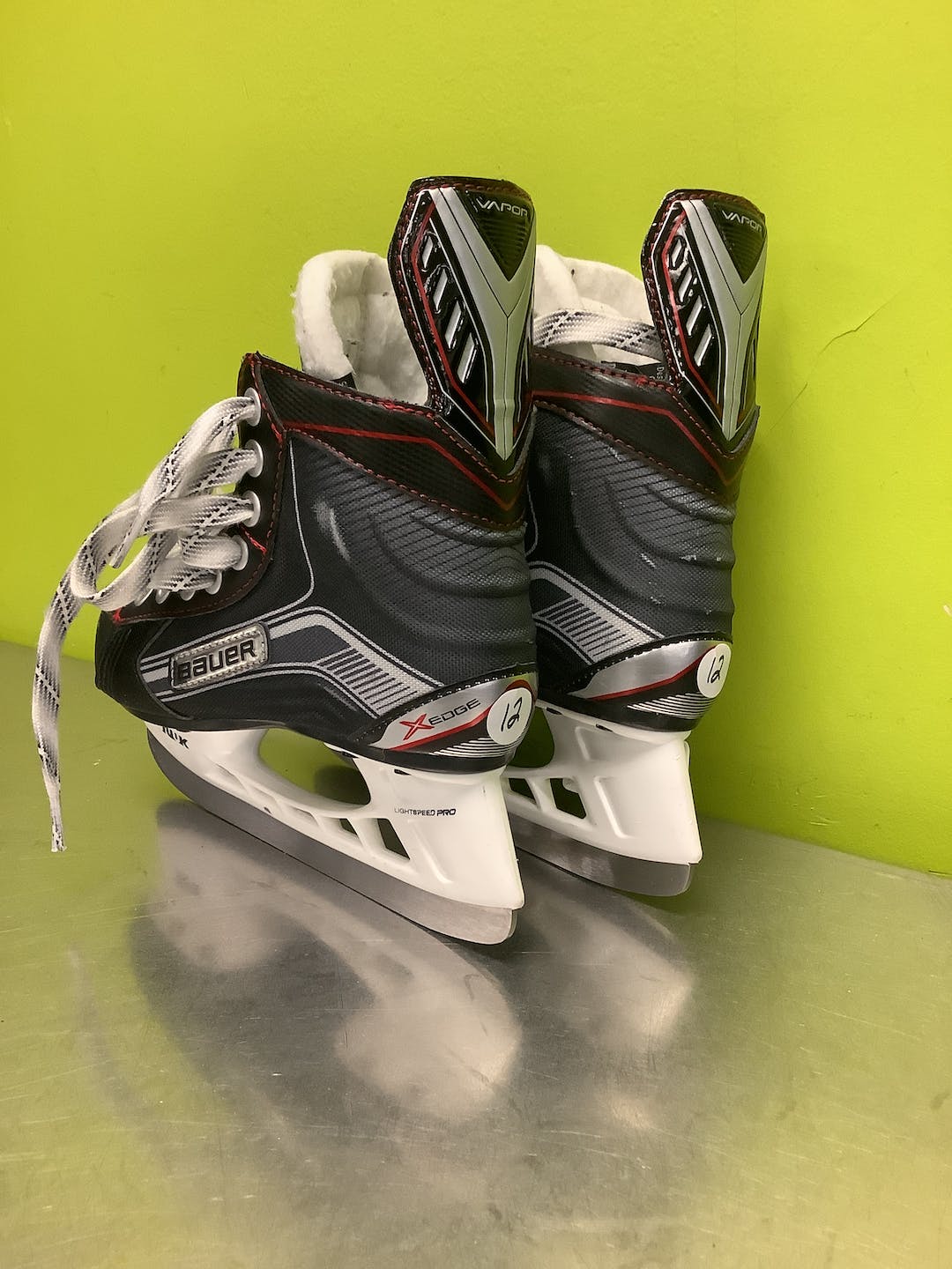 Used Bauer Vapor X Edge Youth 12.0 Ice Hockey Skates SidelineSwap