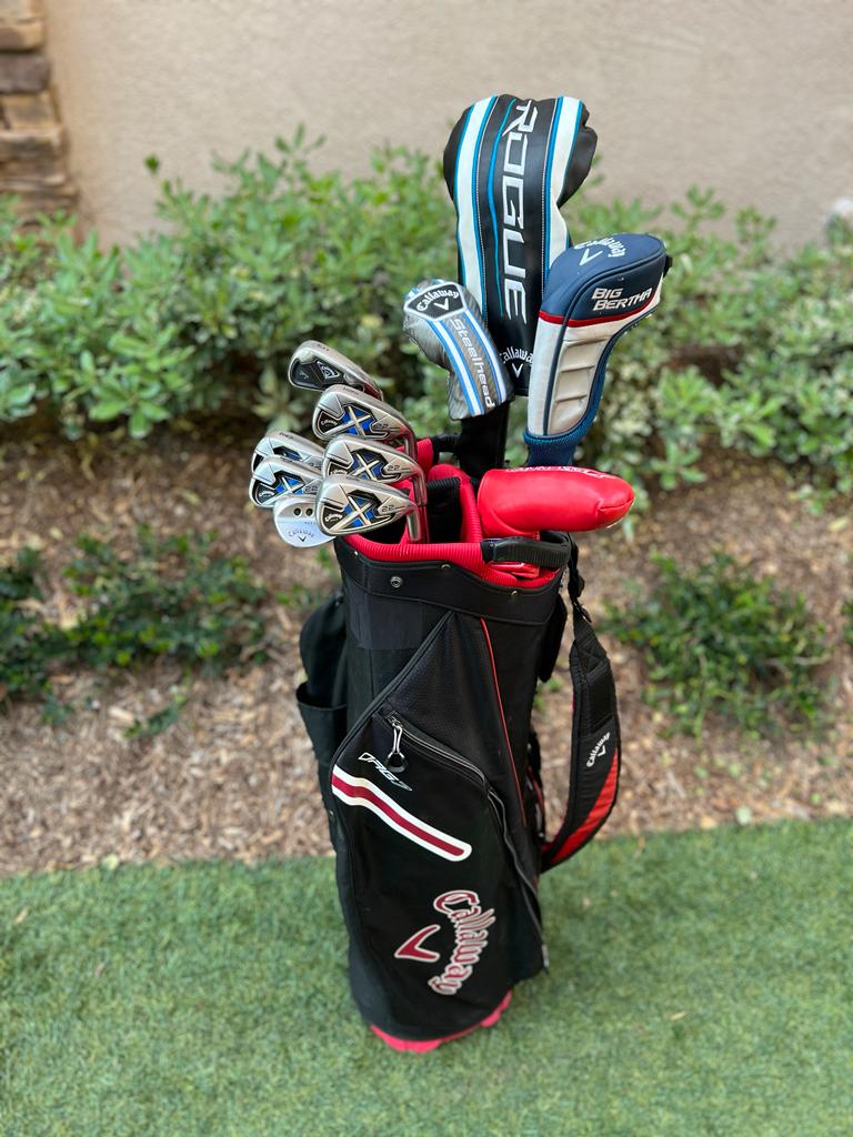 Callaway Complete Golf Set, Regular, X 22 Irons, Woods, Putter, Cart