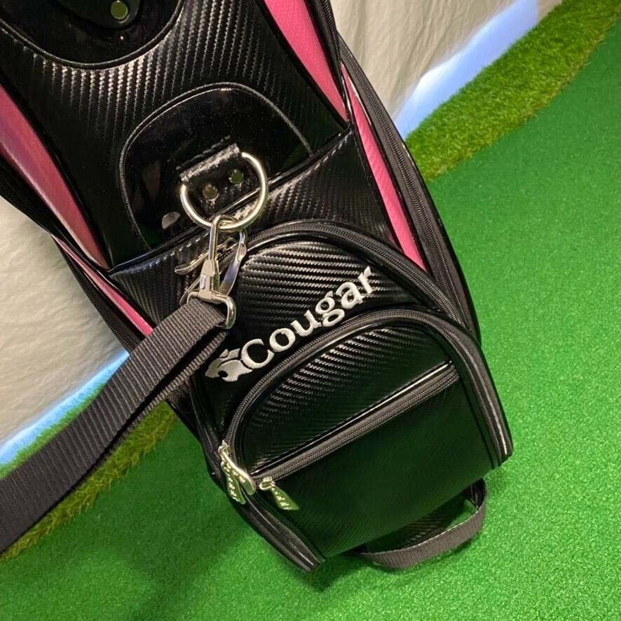 Womens Cougar Golf Staff Bag Pink And Black 5 Way Divider SidelineSwap