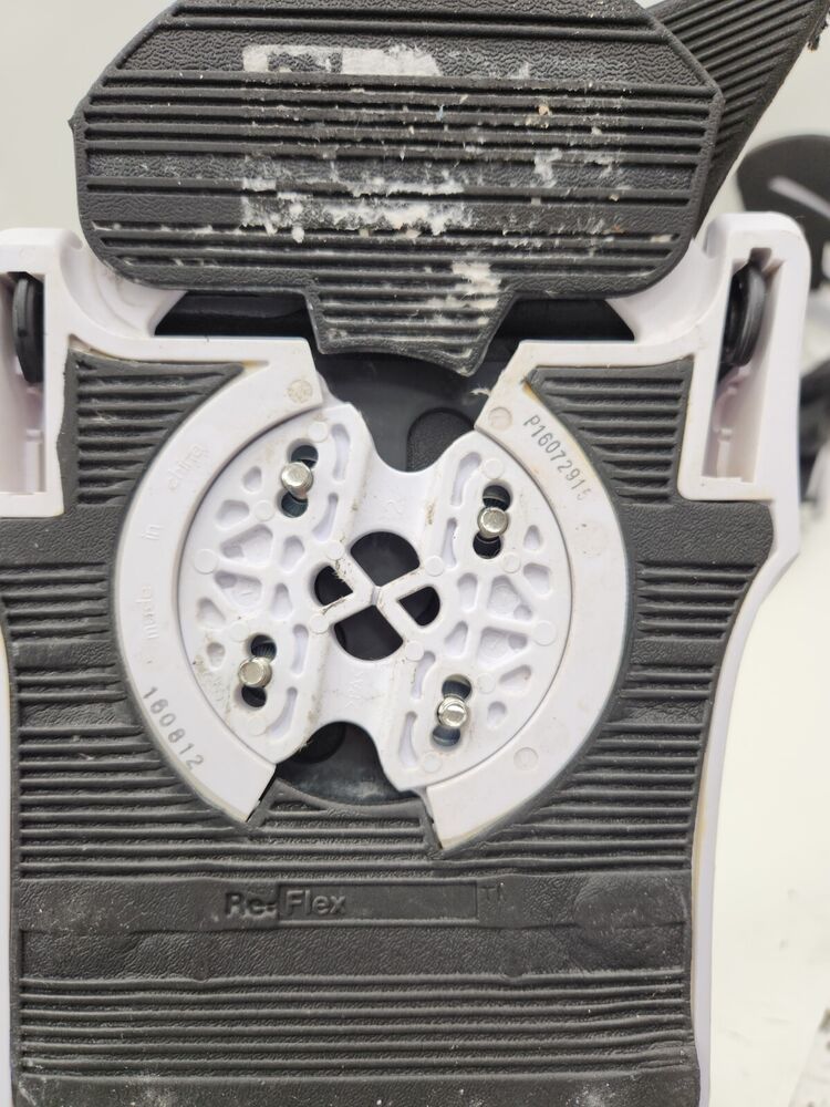 USED Large Burton Mission Snowboard Bindings w/Reflex 4x4 Plates