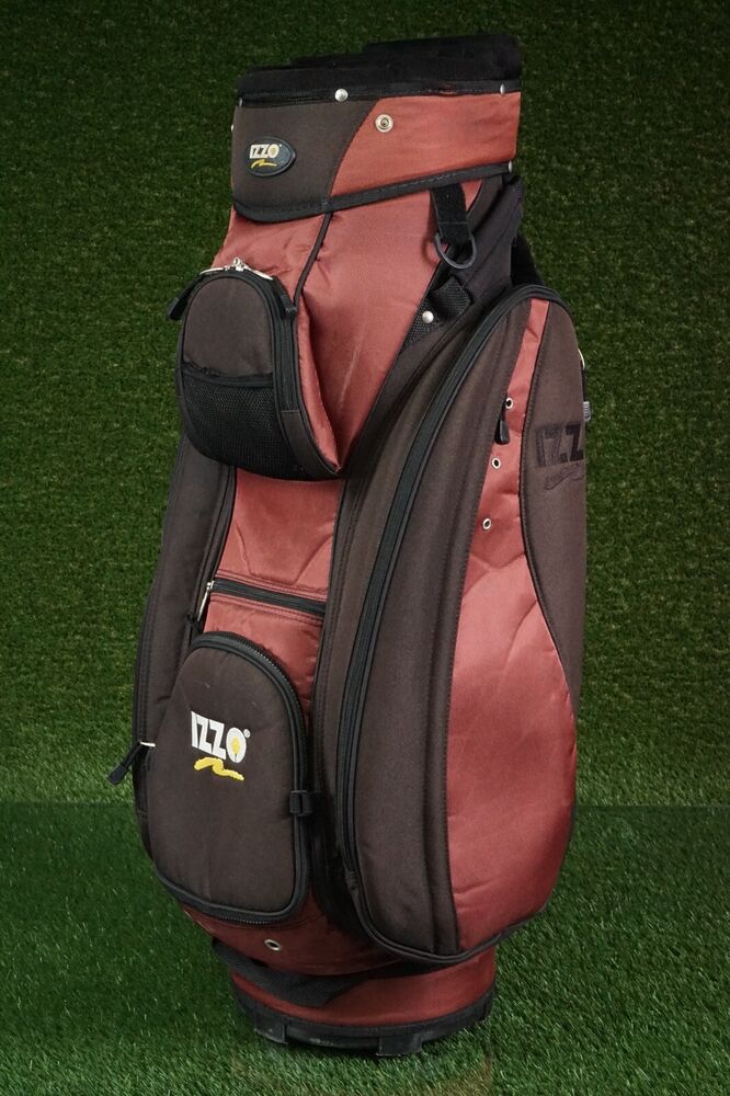 IZZO CRUISER 10WAY DIVIDER GOLF CART BAG, RED/BLACK SidelineSwap