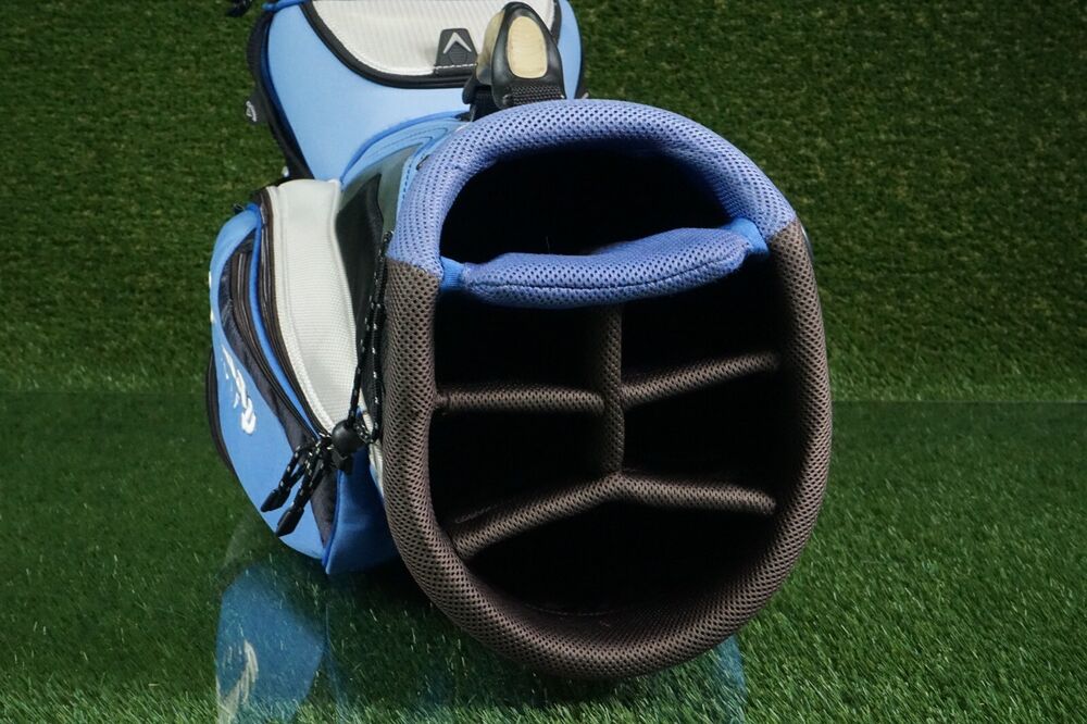 CALLAWAY GOLF BIG BERTHA 6WAY DIVIDER GOLF CART BAG, BLUE/WHITE W