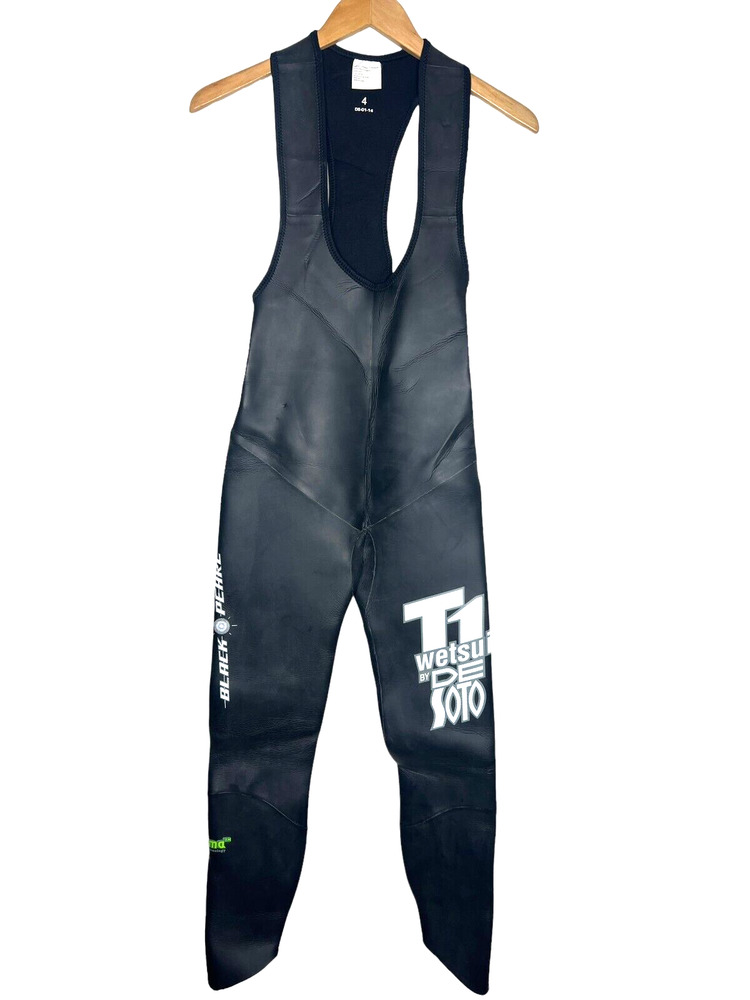 DeSoto Womens Triathlon Wetsuit Size 4 Sleeveless Tri Suit Black 350
