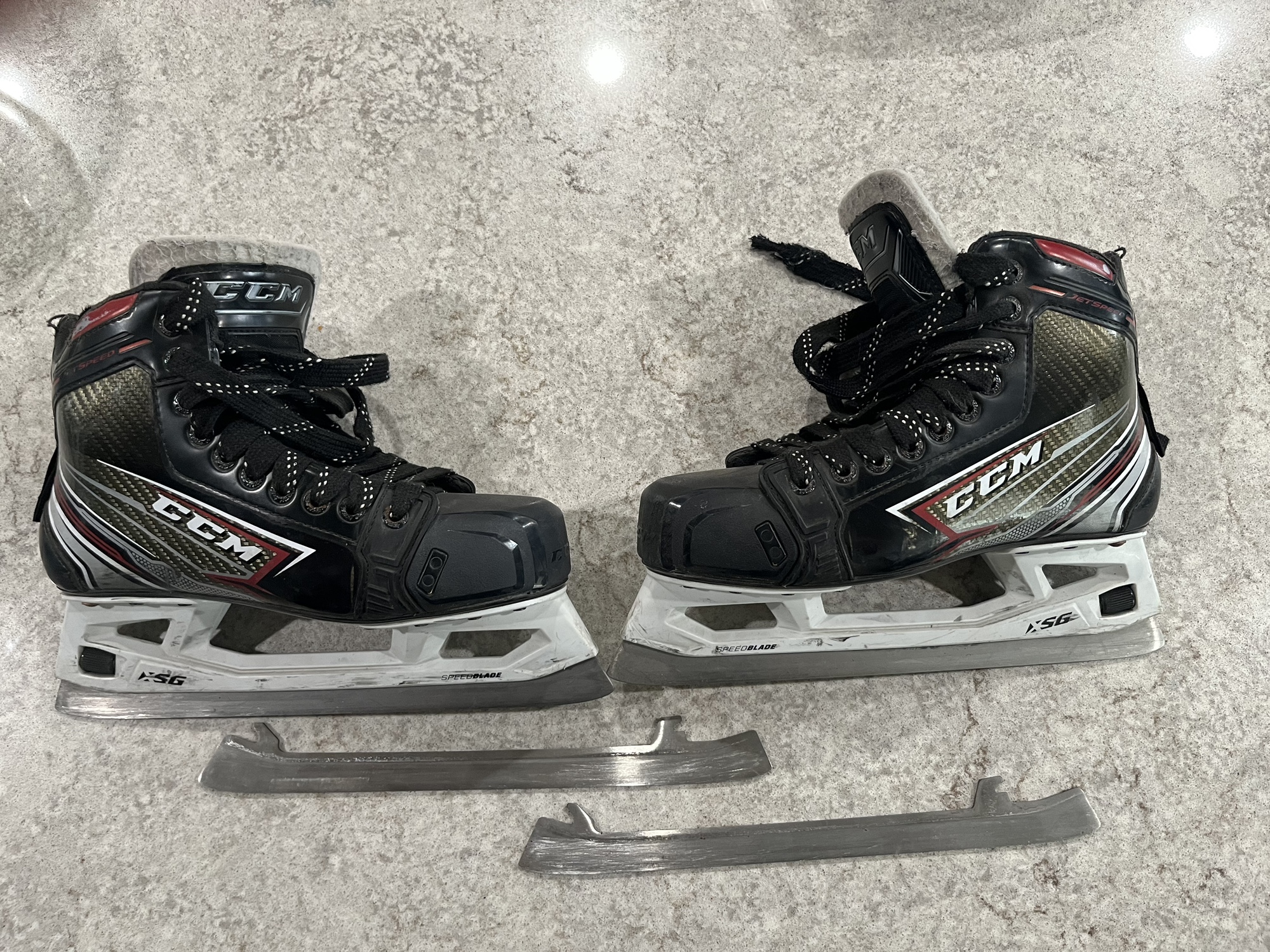 CCM Jetspeed XSG Goalie Skates w/ Extra Blades SidelineSwap