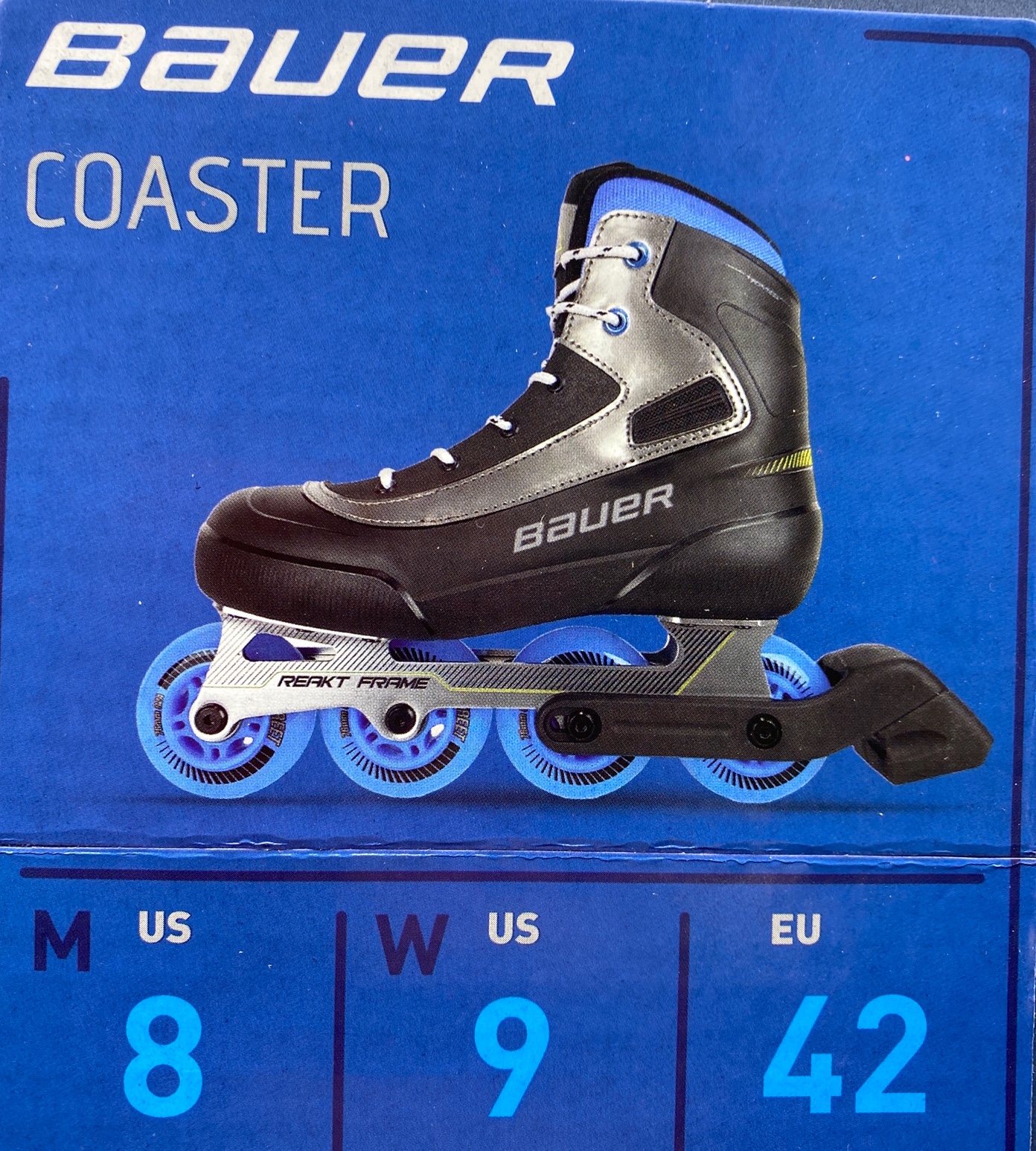 NEW Bauer Coaster Inline Skate, Size 8 SidelineSwap