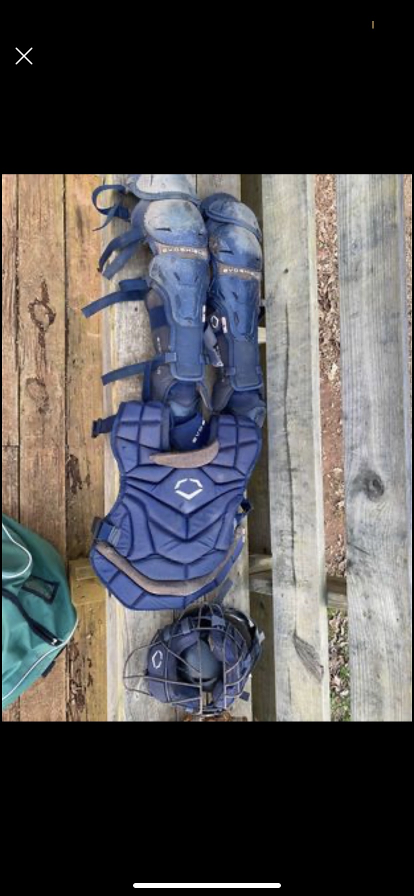 Men’s navy evoshield catchers gear SidelineSwap