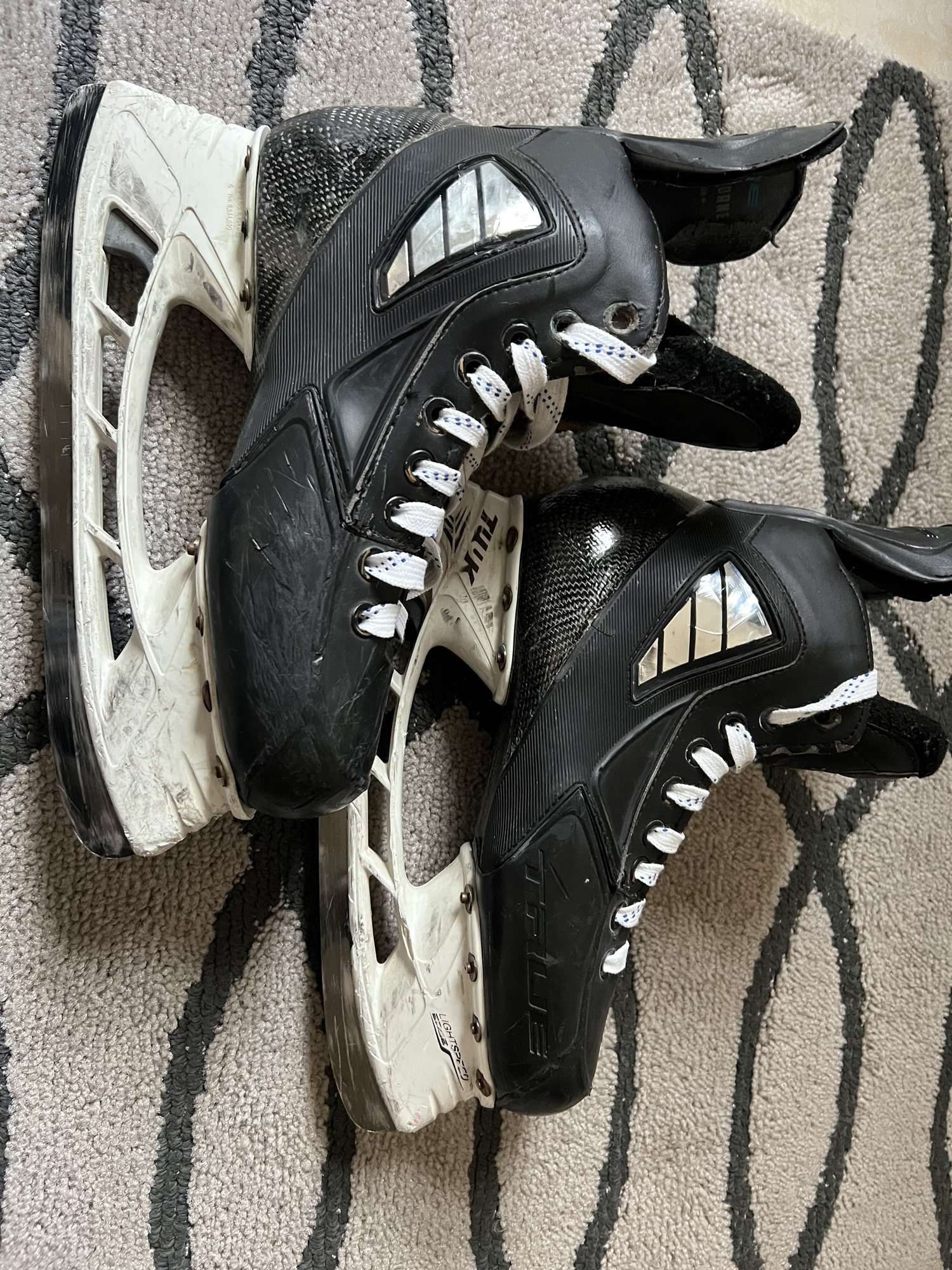 Used True Size 7 Pro Custom Hockey Skates SidelineSwap