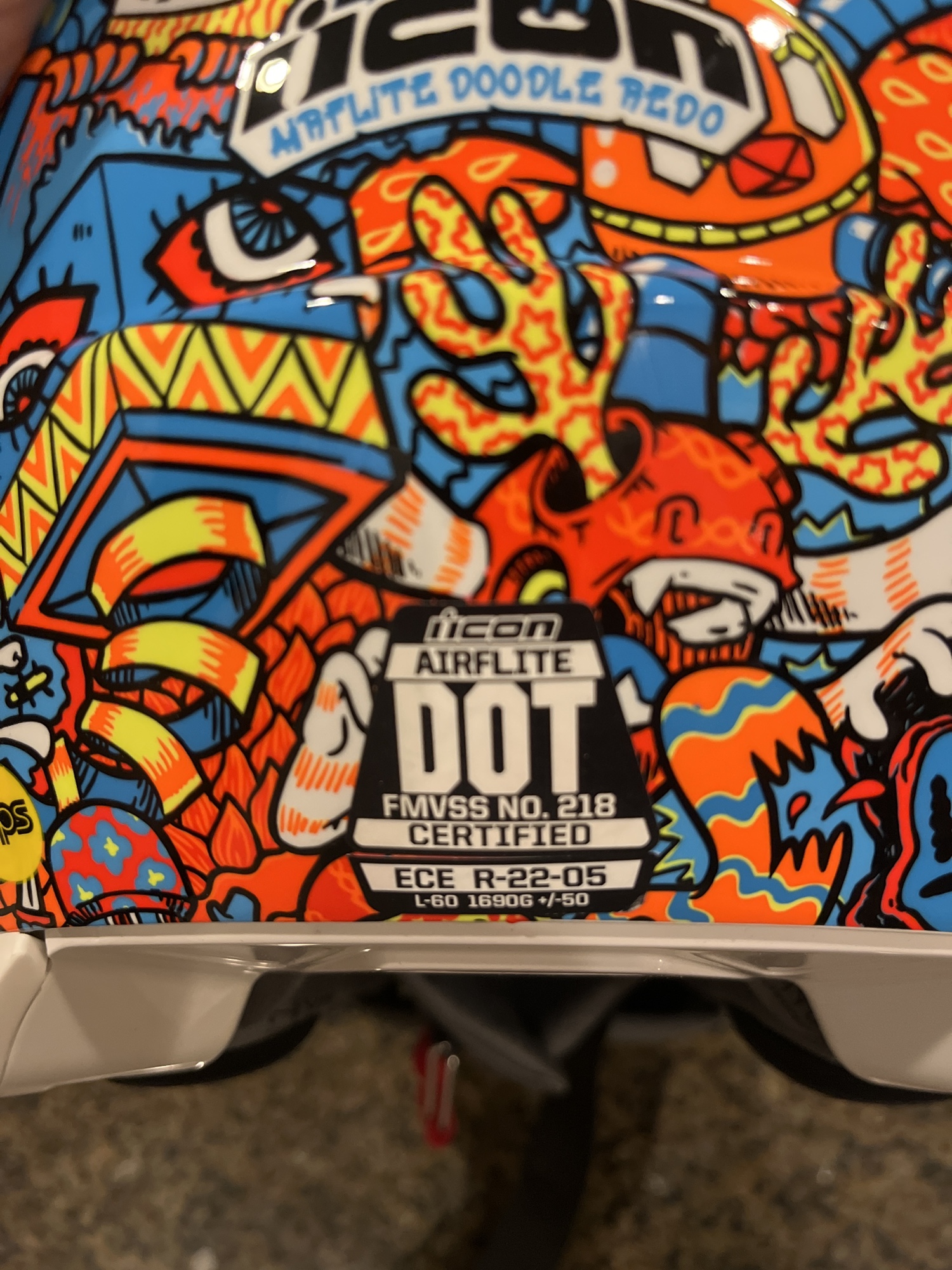 Icon Airflite Doodle Motorcycle Helmet | SidelineSwap