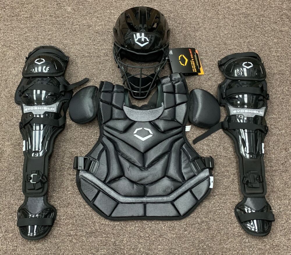 Evoshield ProSRZ Adult 16+ Baseball Catchers Gear Set Black