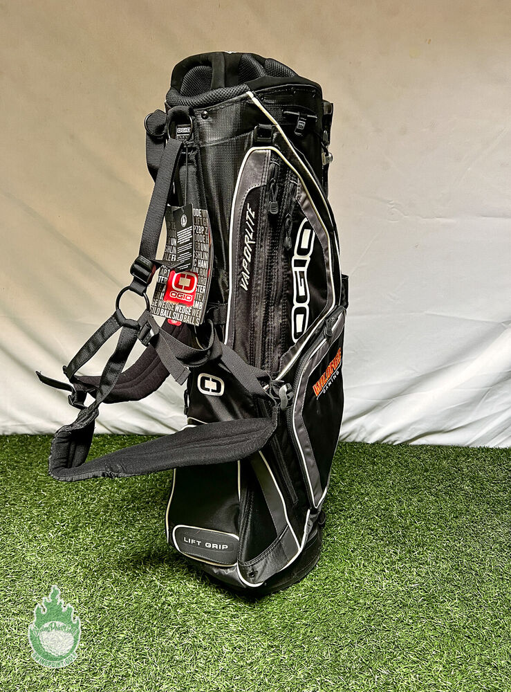 New W/ Tags Ogio Golf VaporLite Woode 8way Black Carry Stand Bag