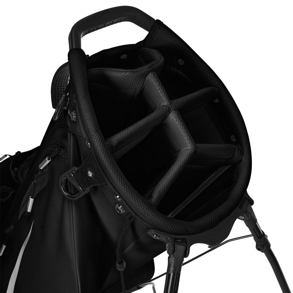 Nike Air Sport Carry Stand Golf Bag Black 6Way Divider w/ Rain Hood