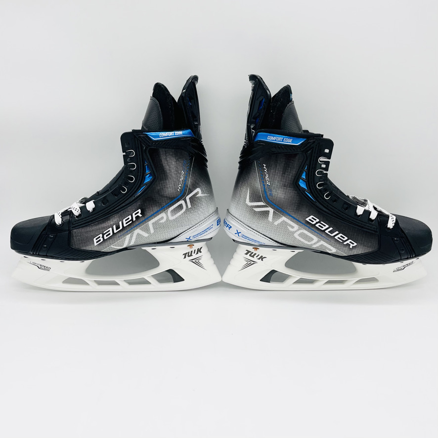 Custom Blue Bauer Vapor Hyperlite Hockey SkatesR 9 1/2 L 9 1/4 D/A