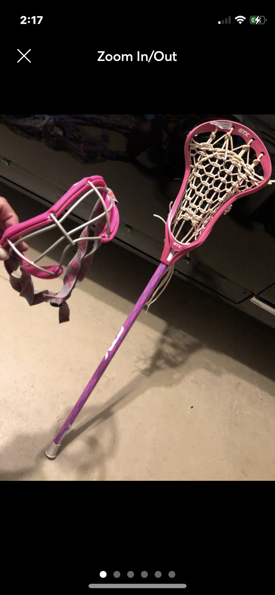 Pink pink pink cute lacrosse stick and goggles SidelineSwap